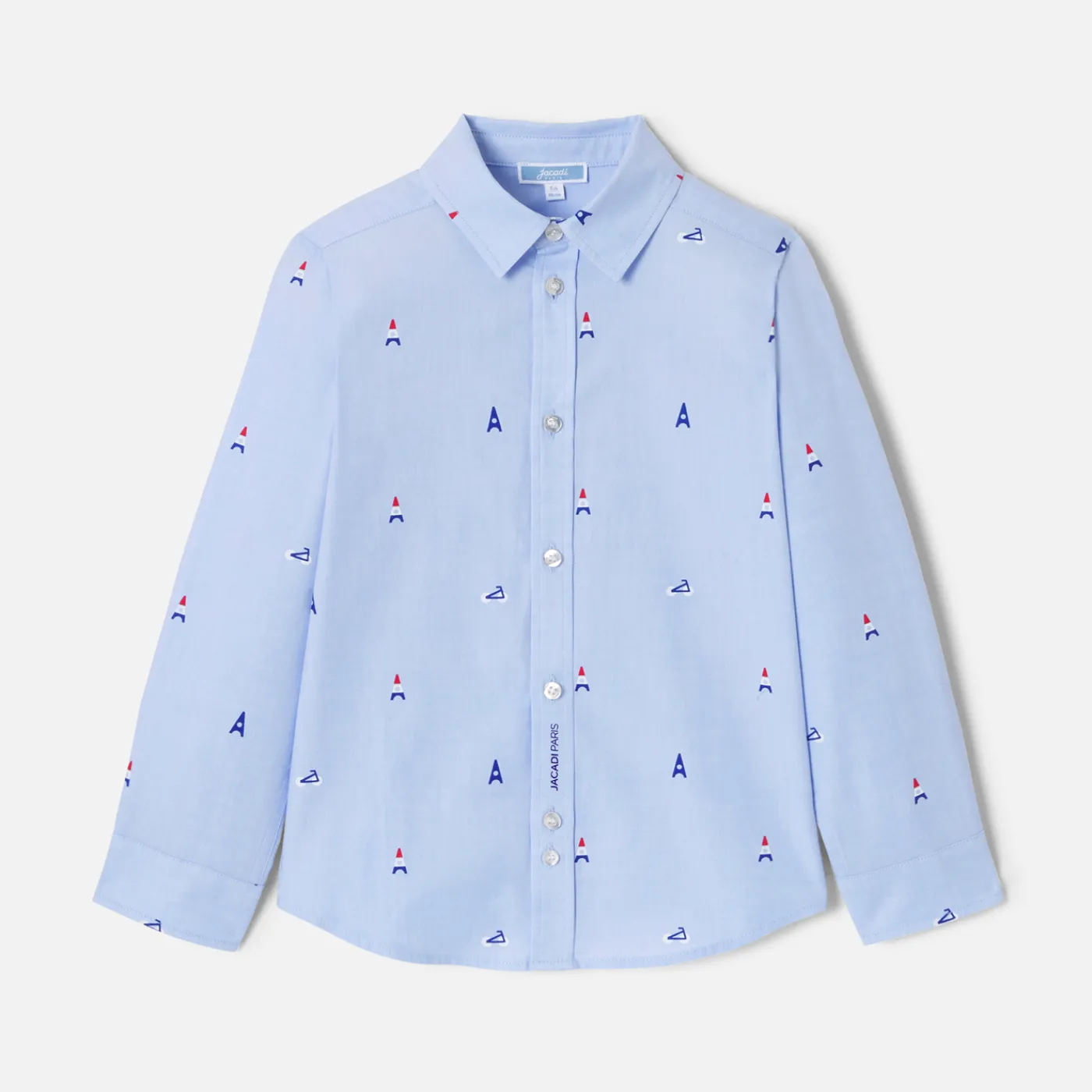 Shirts-Jacadi Boy shirt with Parisian motifs Jacadi Light blue