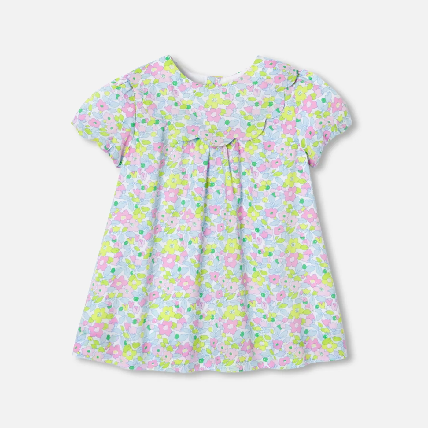 Dresses-Jacadi Baby girl dress in Liberty fabric White/Multicolour