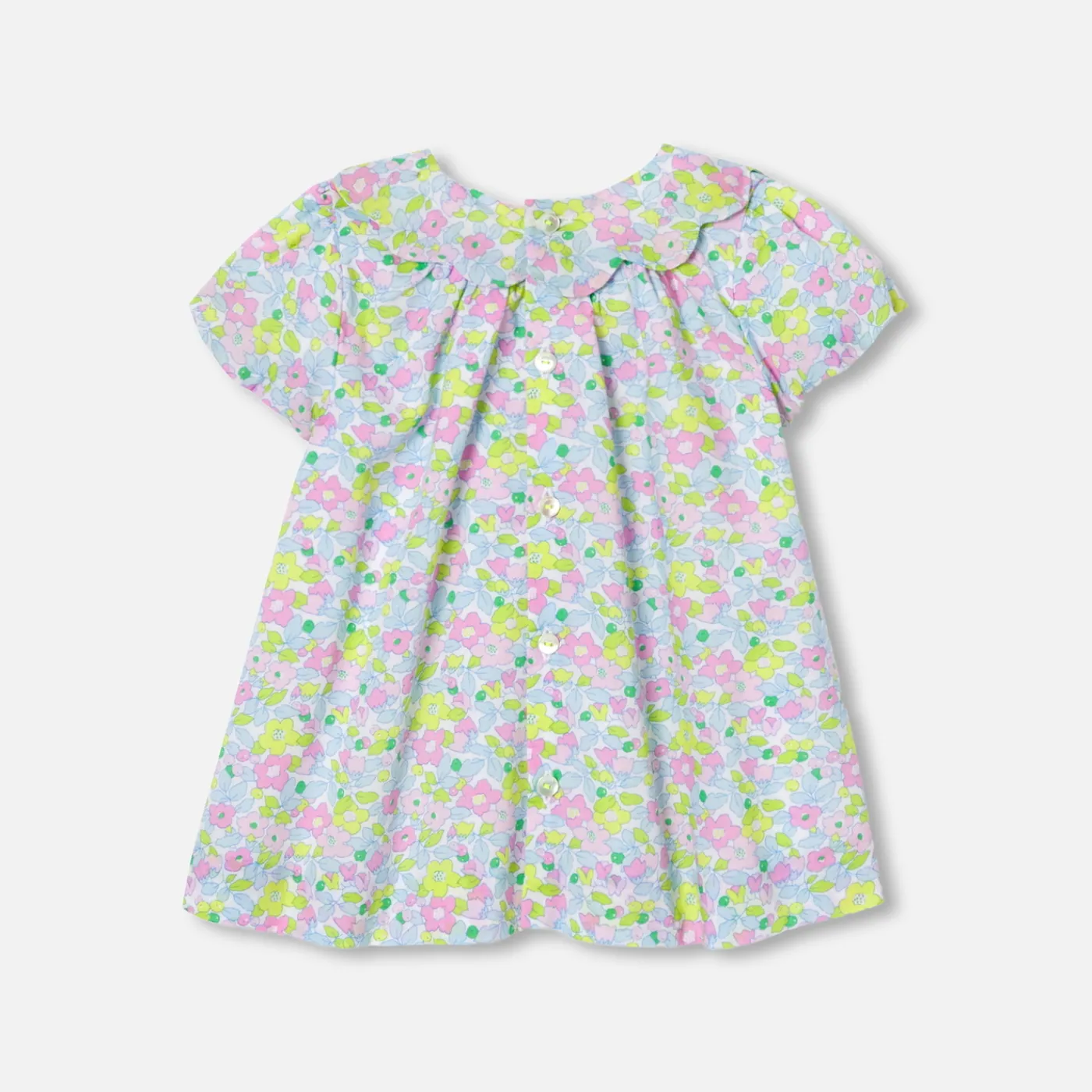 Dresses-Jacadi Baby girl dress in Liberty fabric White/Multicolour