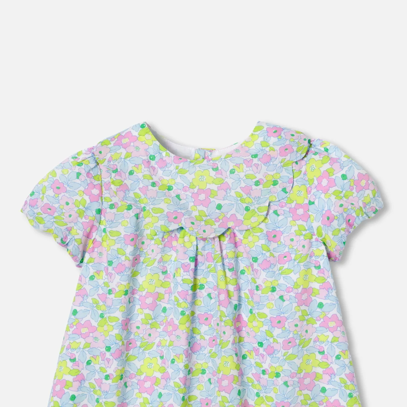 Dresses-Jacadi Baby girl dress in Liberty fabric White/Multicolour