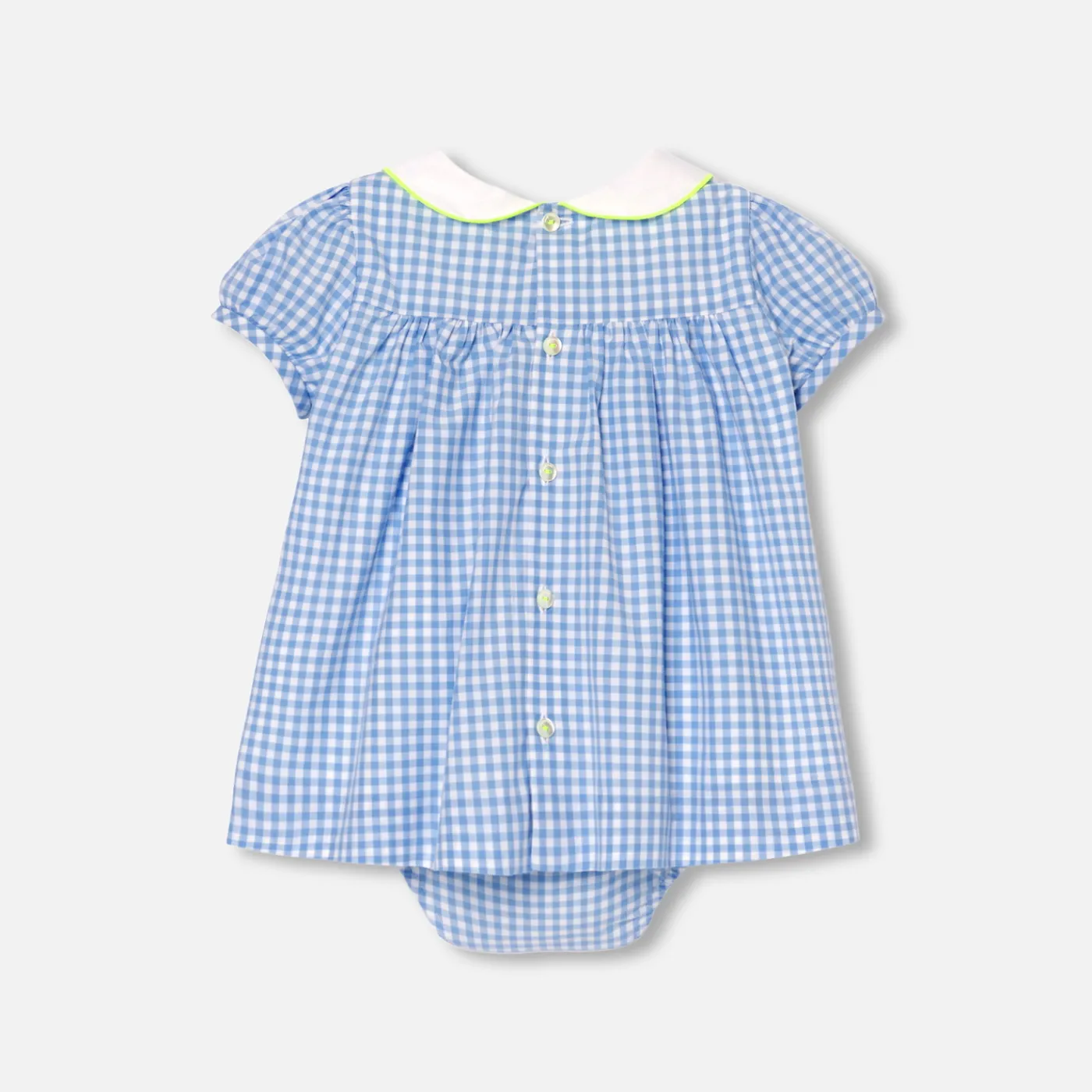 Dresses-Jacadi Baby girl short-sleeved dress Blue/White