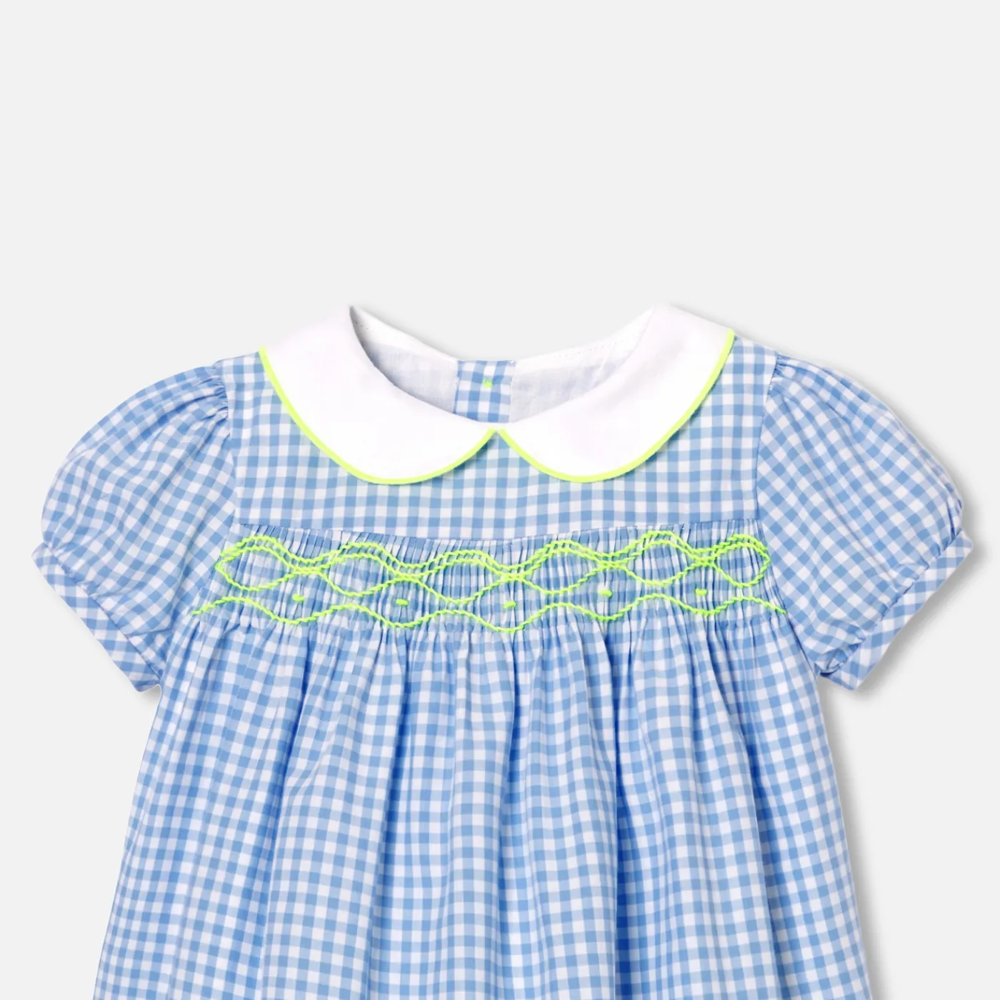 Dresses-Jacadi Baby girl short-sleeved dress Blue/White
