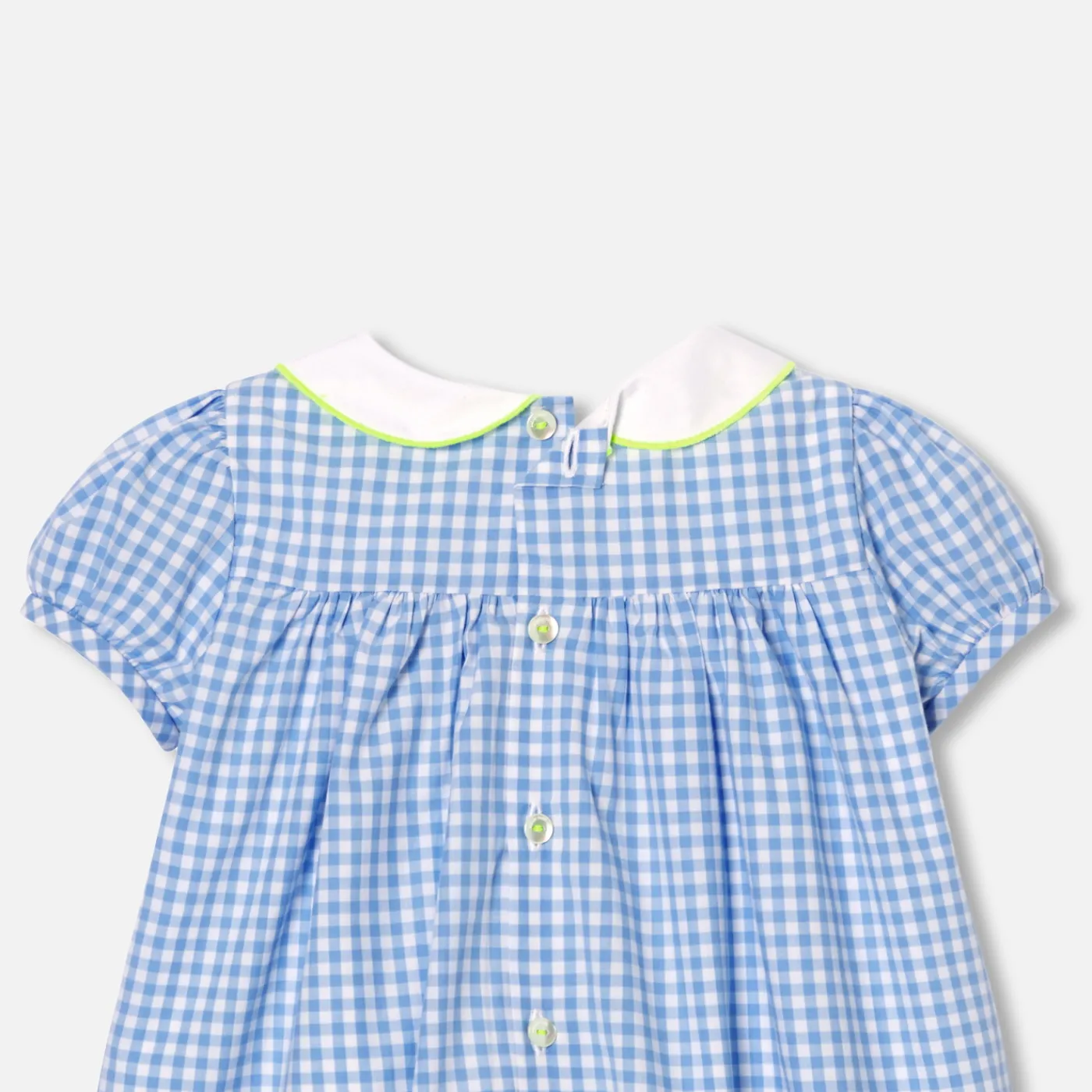 Dresses-Jacadi Baby girl short-sleeved dress Blue/White