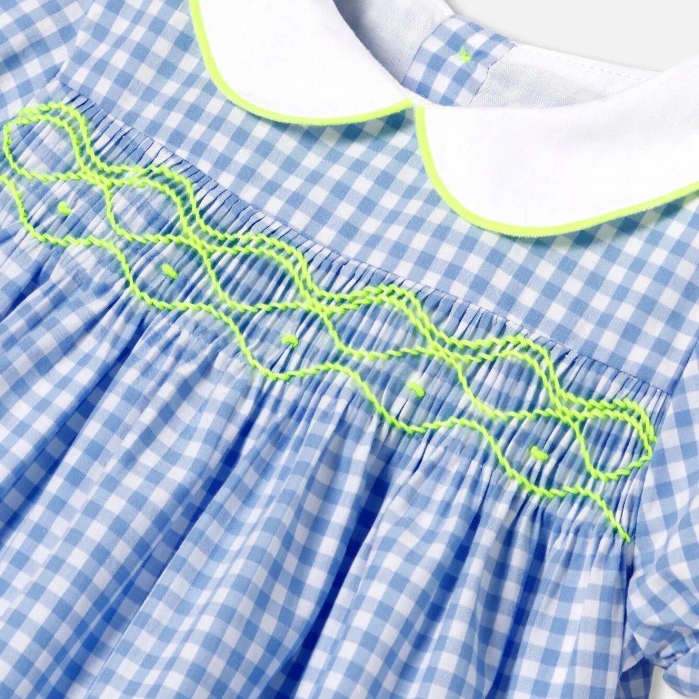 Dresses-Jacadi Baby girl short-sleeved dress Blue/White