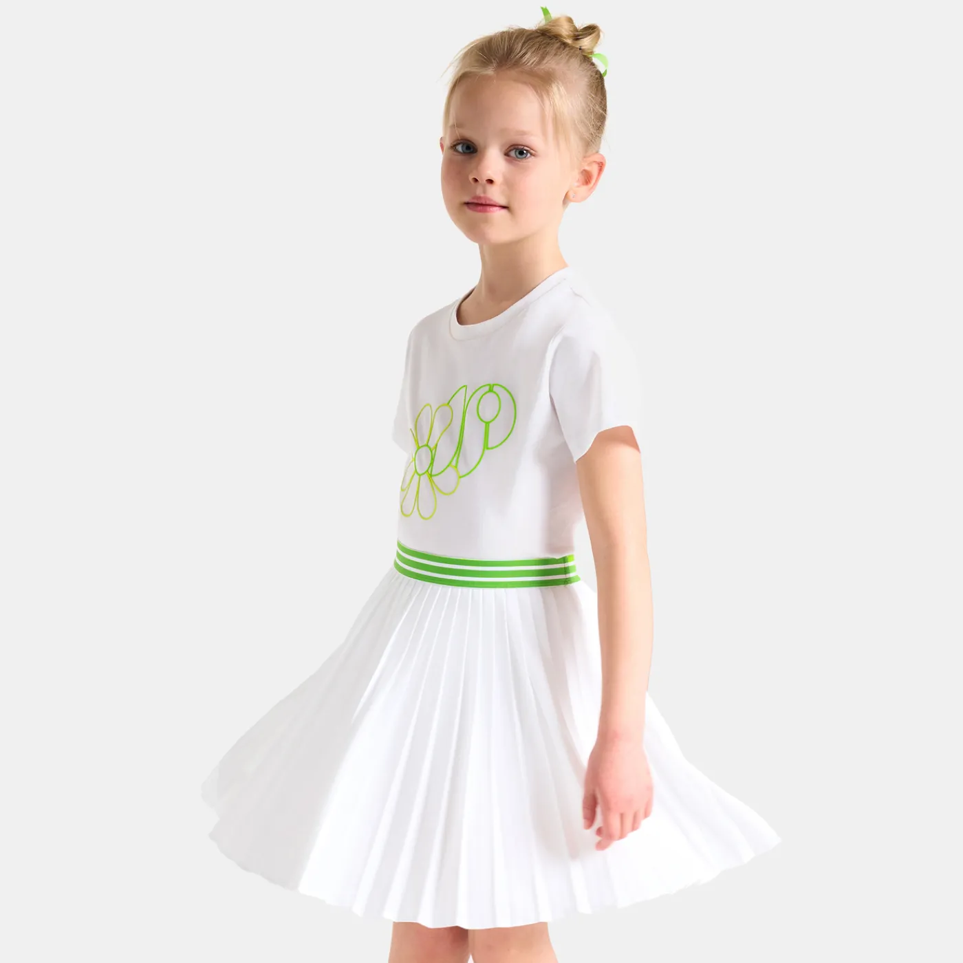 Dresses And Skirts-Jacadi Girl skirt with integrated shorty Jacadi White