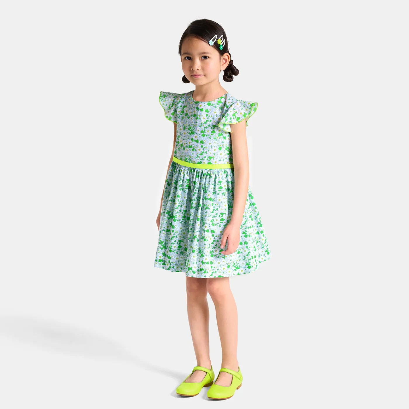 Dresses And Skirts-Jacadi Girl dress in Liberty fabric White/Multicolour