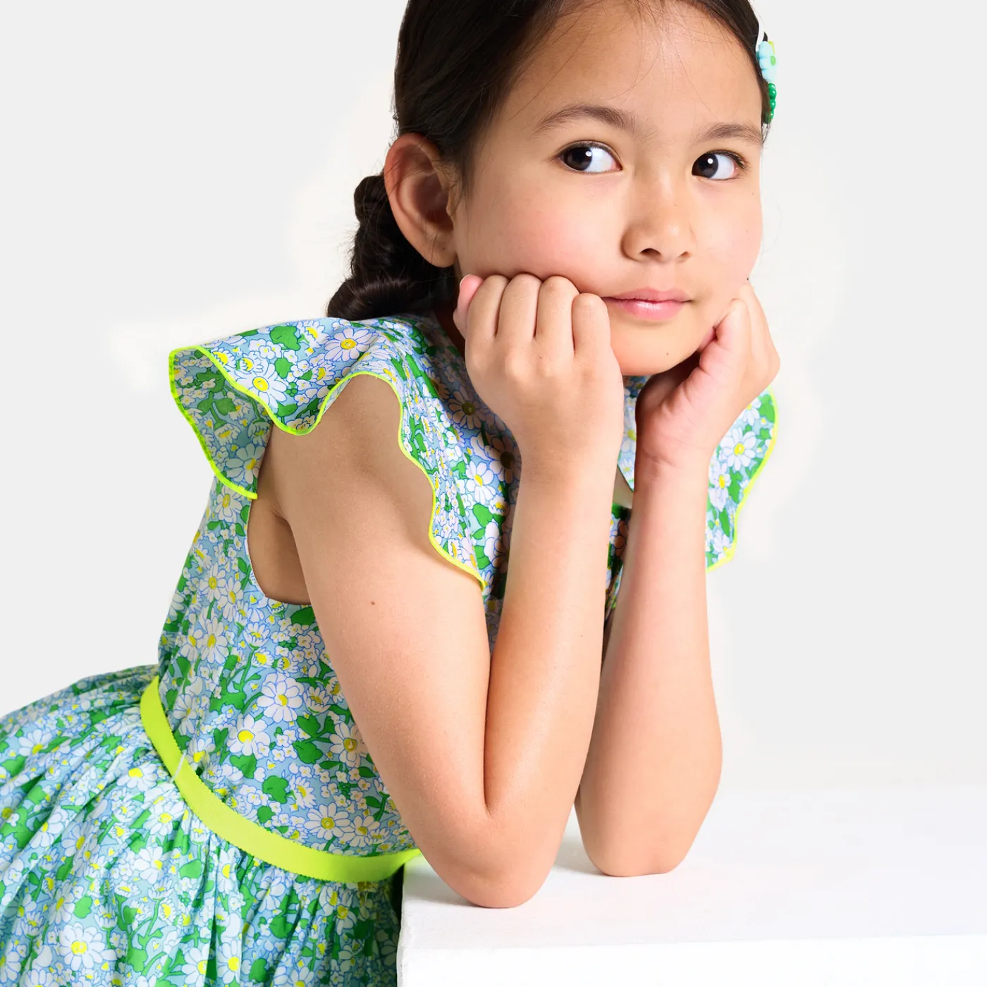 Dresses And Skirts-Jacadi Girl dress in Liberty fabric White/Multicolour