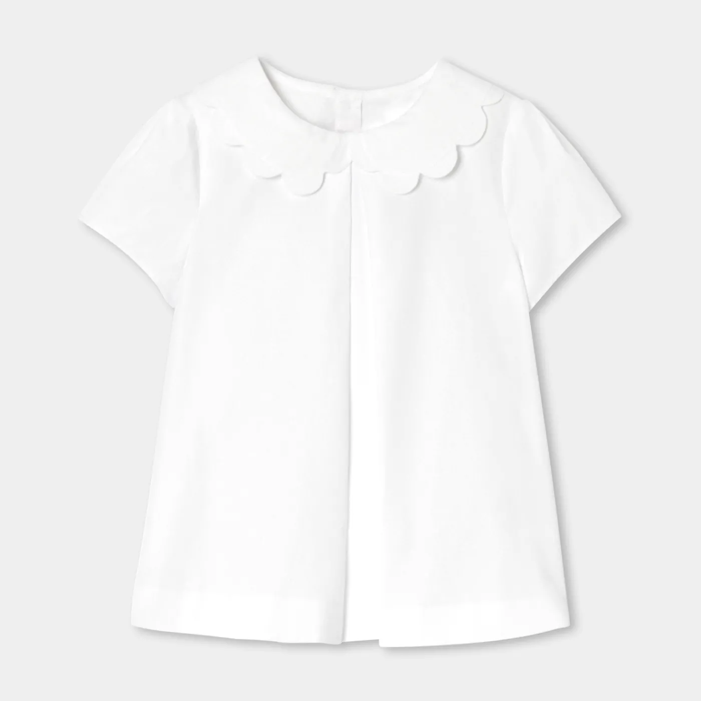 Blouses And Shirts-Jacadi Girl blouse in poplin Jacadi White