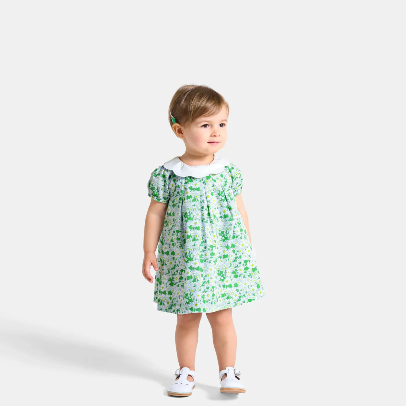 Dresses-Jacadi Baby girl dress in Liberty fabric White/Multicolour