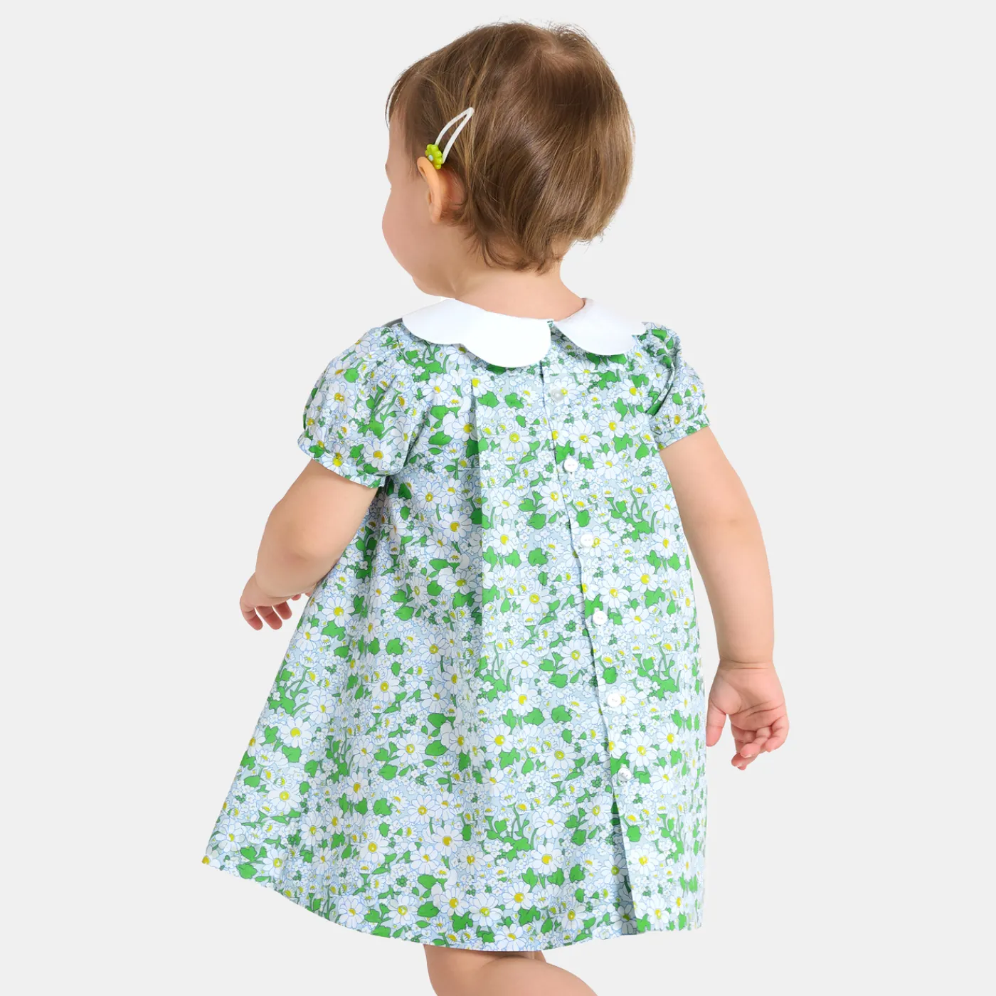 Dresses-Jacadi Baby girl dress in Liberty fabric White/Multicolour