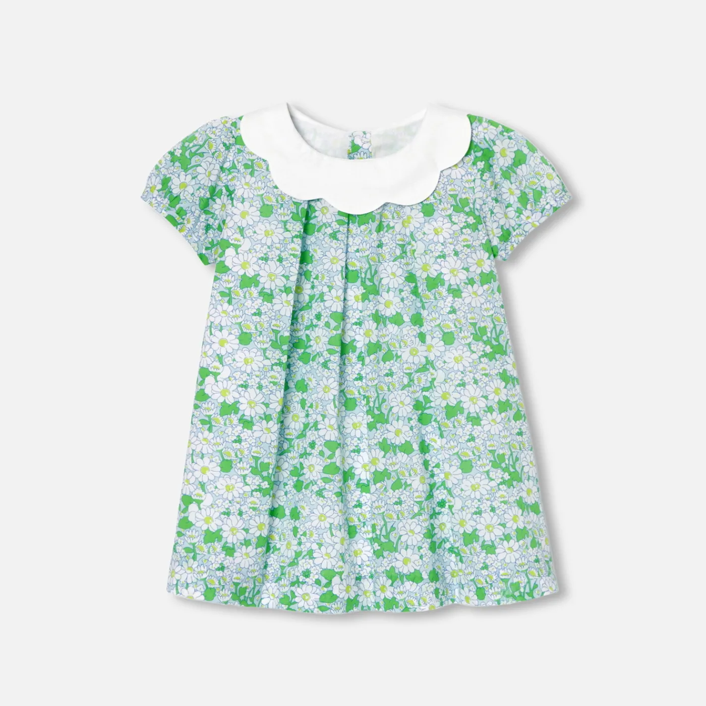 Dresses-Jacadi Baby girl dress in Liberty fabric White/Multicolour