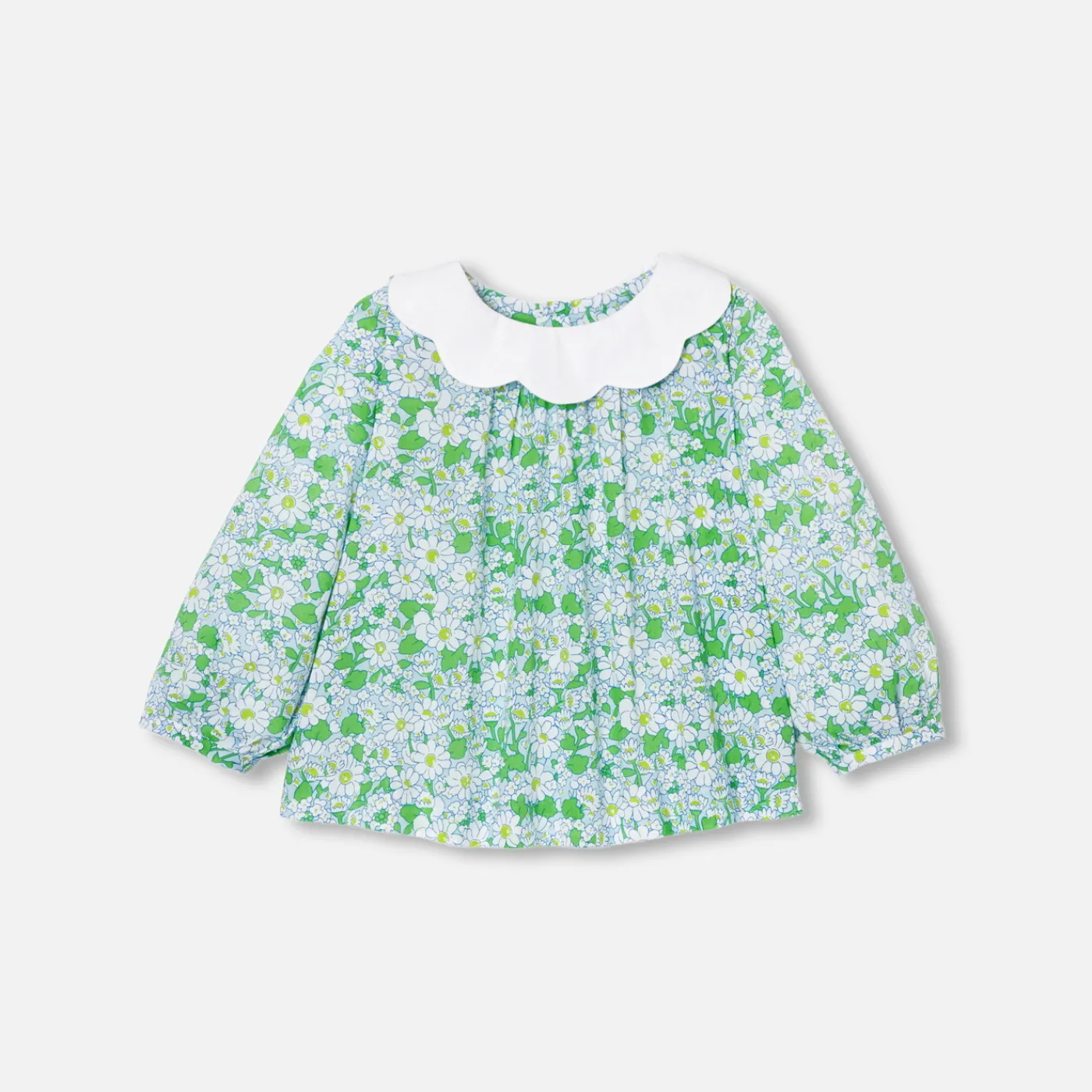 Blouses-Jacadi Baby girl blouse in Liberty fabric White/Multicolour