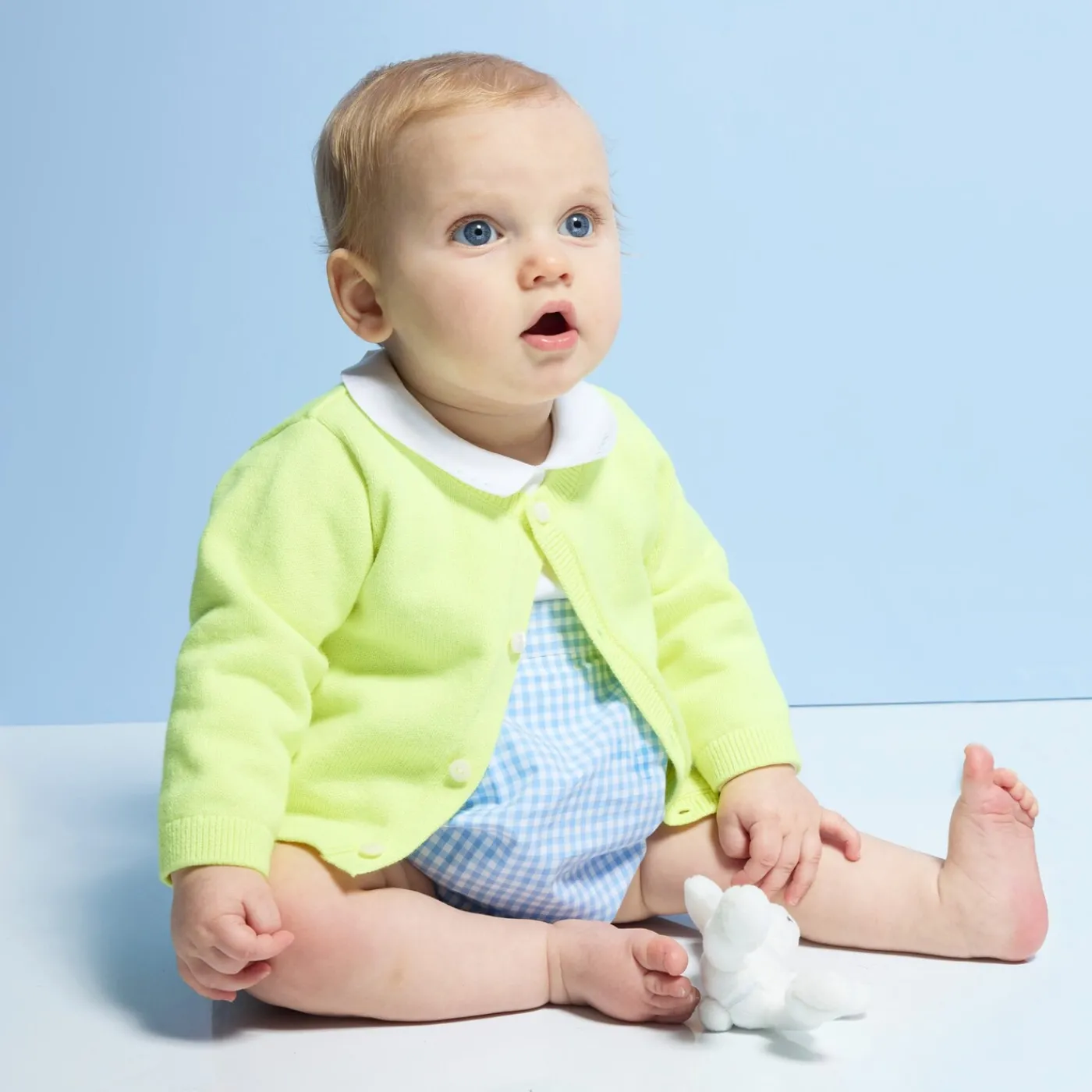 Jumpers, Sweatshirts And Cardigans-Jacadi Baby jersey cardigan Neon Yellow