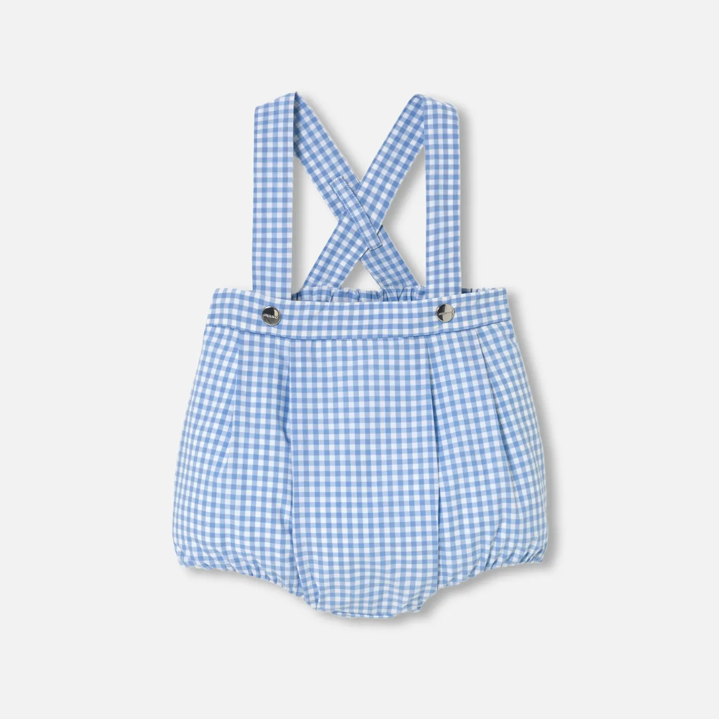 Bloomers, Overalls And Sets-Jacadi Baby boy bloomer in gingham Blue/White