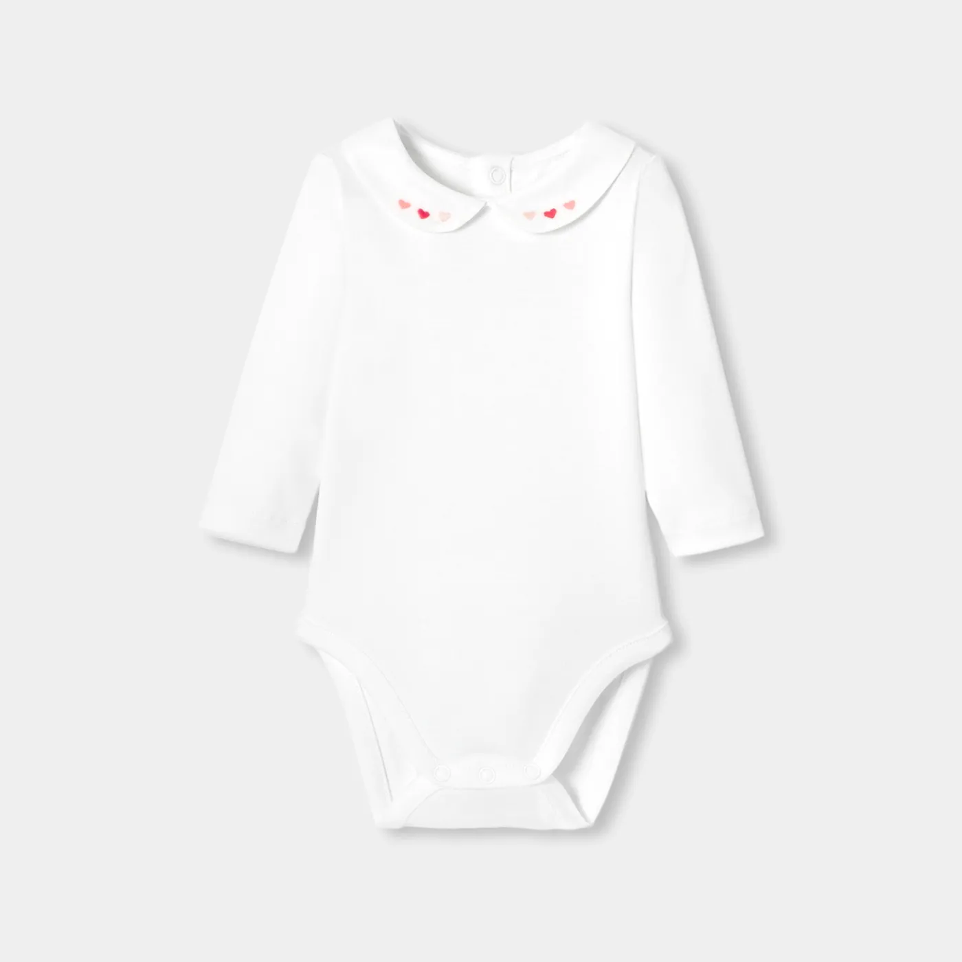 Bodysuits-Jacadi Baby girl long-sleeved bodysuit Jacadi White