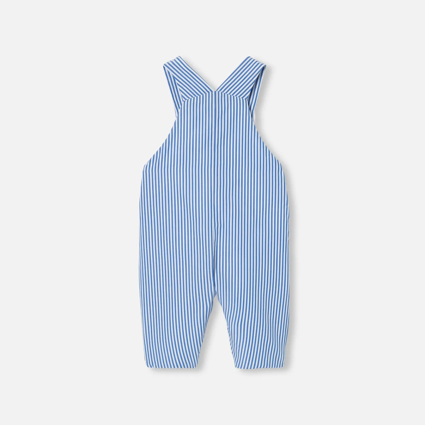 Bloomers, Overalls And Sets-Jacadi Baby boy overalls in poplin White/Blue