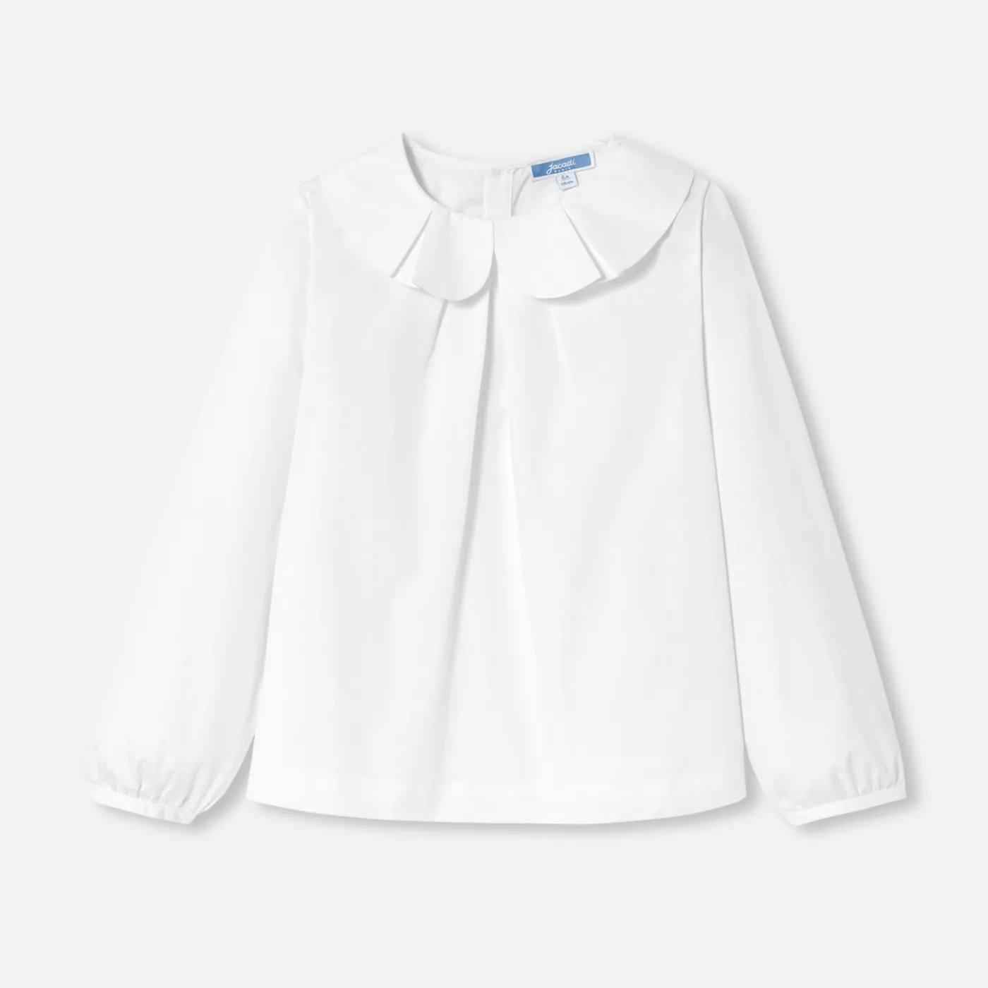 Blouses And Shirts-Jacadi Girl poplin blouse Jacadi White
