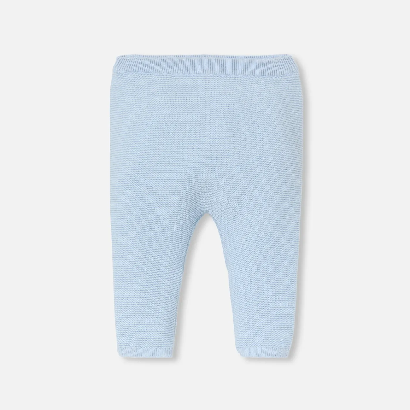 Pants, Leggings And Shorts-Jacadi Baby garter stitch leggings Pale blue