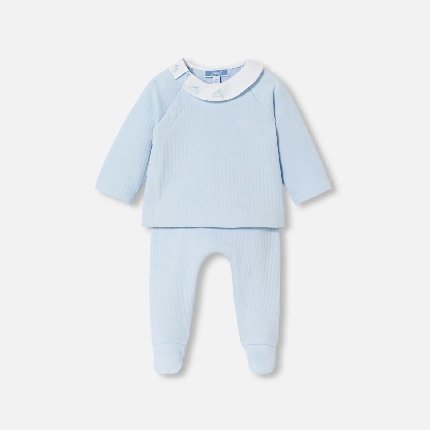 Bloomers, Overalls And Sets-Jacadi Baby boy comfort set Pale blue