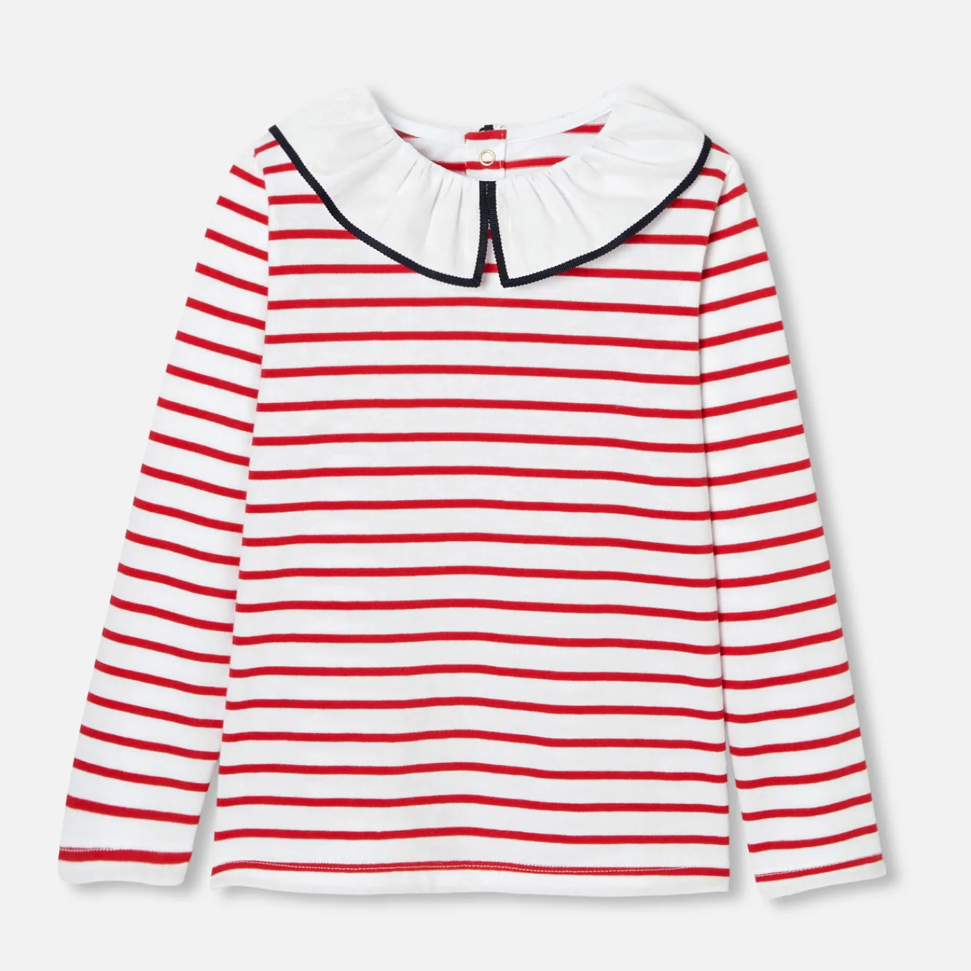 T-Shirts, Polo Shirts-Jacadi Girl striped T-shirt White/Red