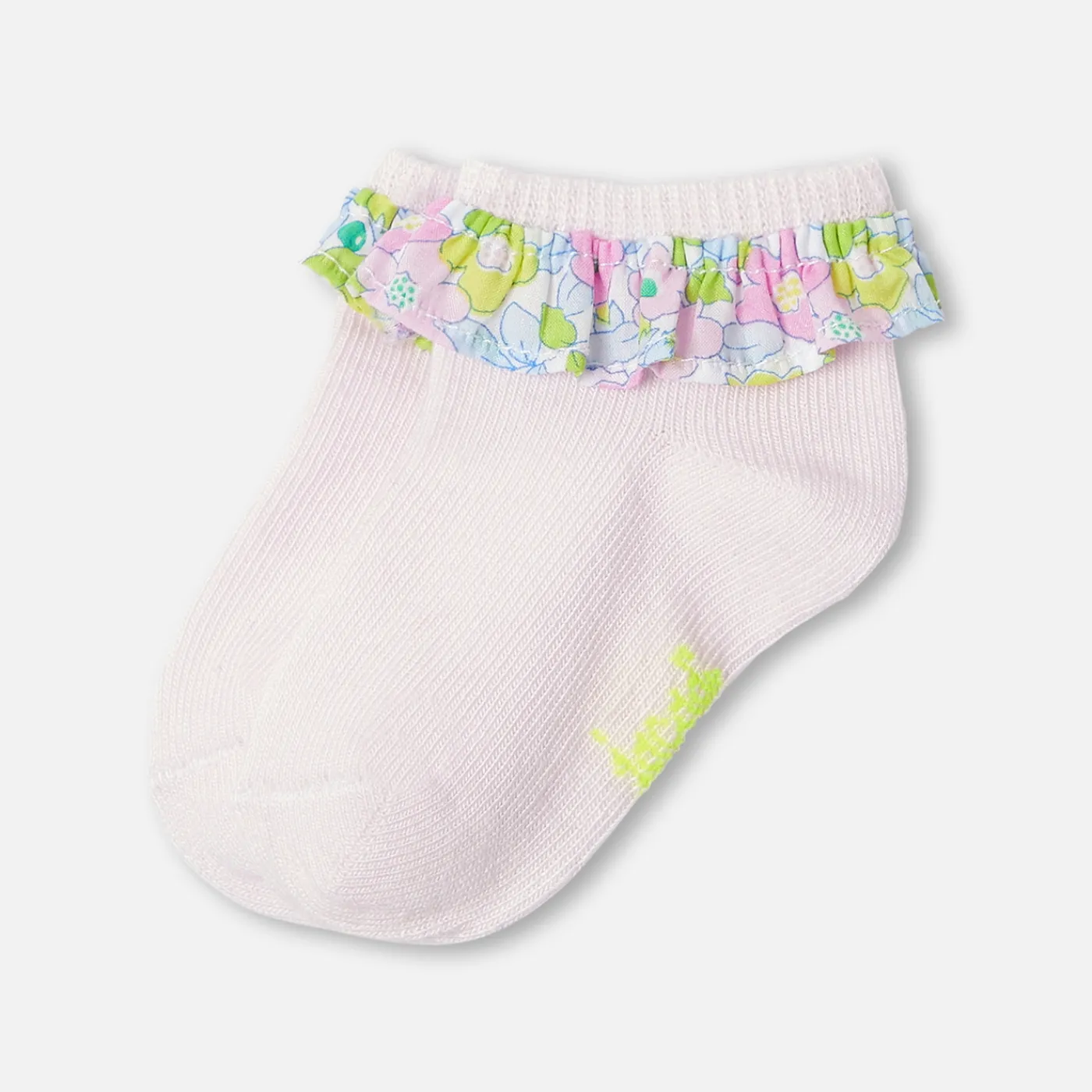 Tights, Socks And Booties|Accessories-Jacadi Baby girl socks with ruffles Jacadi pale Pink