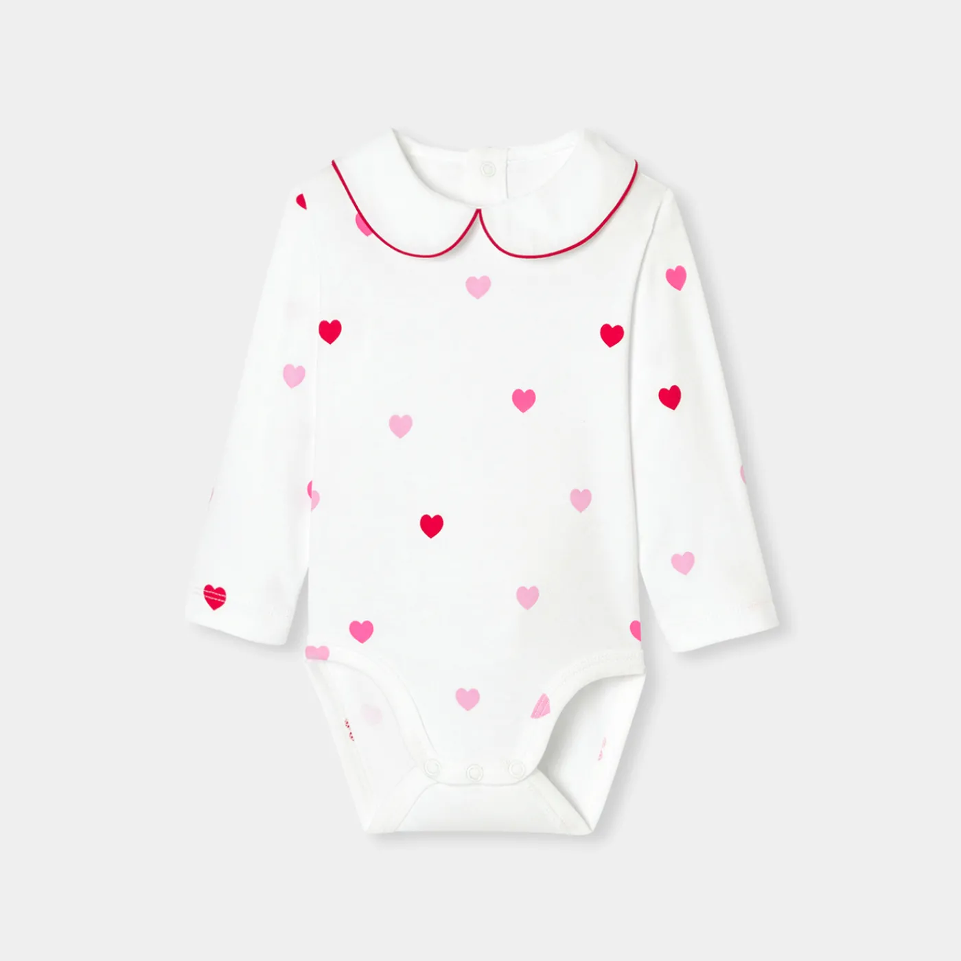 Bodysuits-Jacadi Baby girl long-sleeved bodysuit Jacadi White