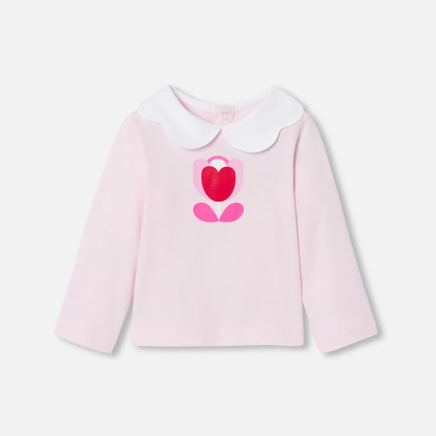 Polos And T-Shirts-Jacadi Baby girl long-sleeved T-shirt Jacadi Powder Pink