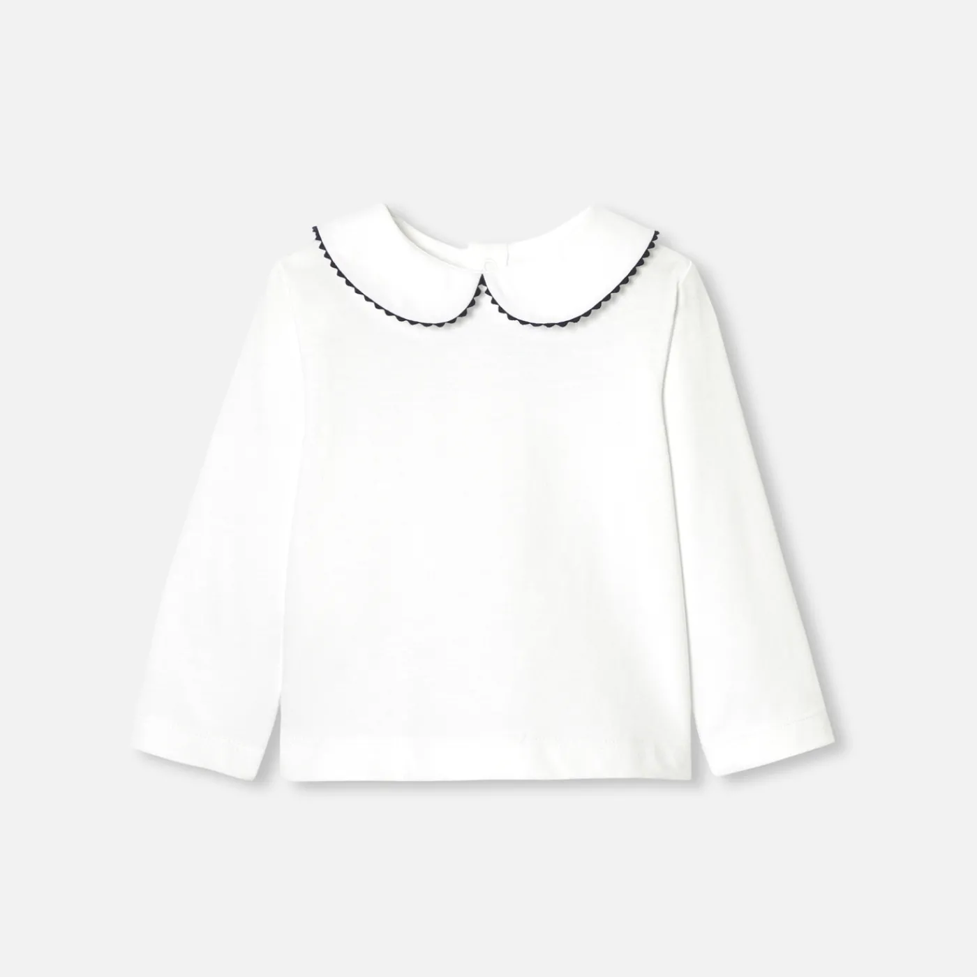 Polos And T-Shirts-Jacadi Baby girl long-sleeved T-shirt Jacadi White