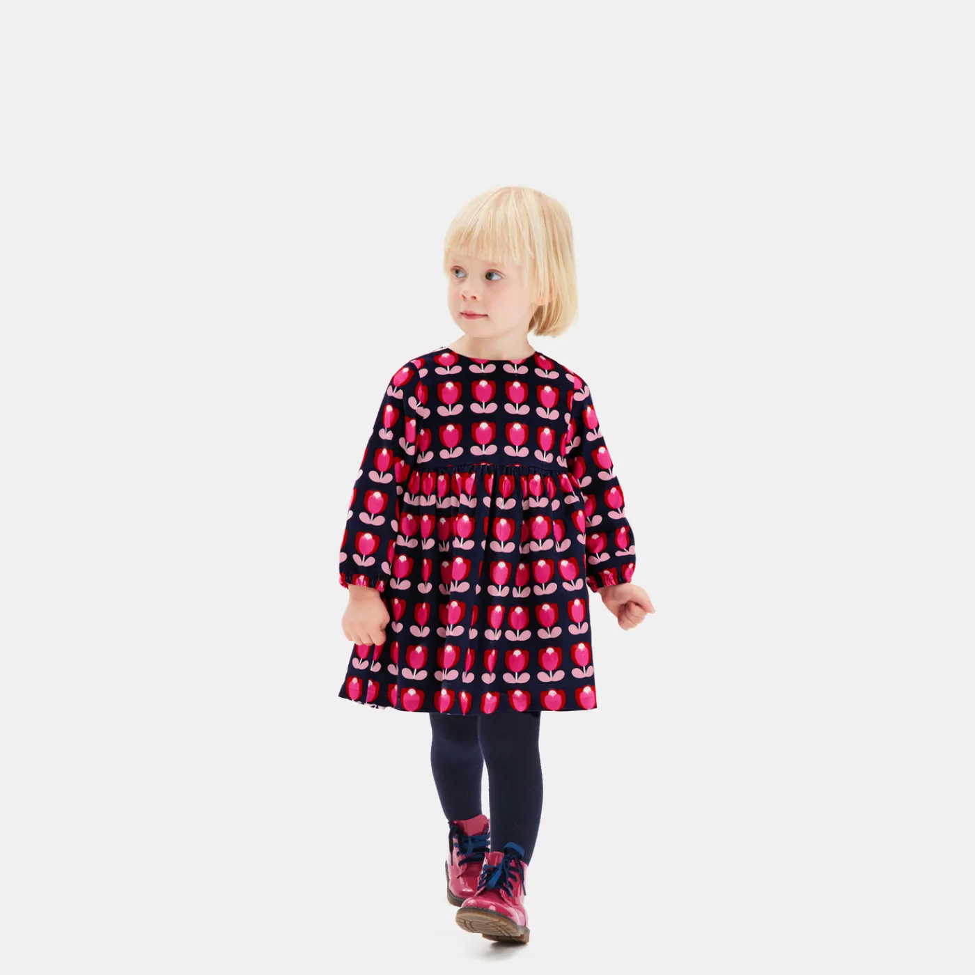 Dresses-Jacadi Baby girl velvet dress Multicolour