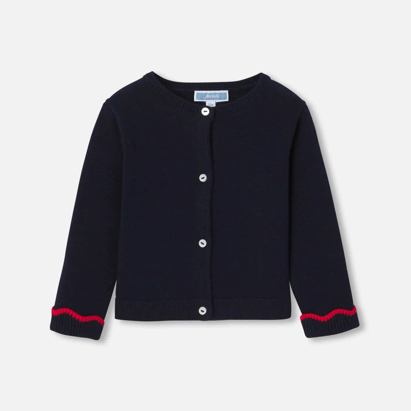 Cardigans, Sweaters And Sweatshirts-Jacadi Baby girl knitted cardigan Jacadi Navy