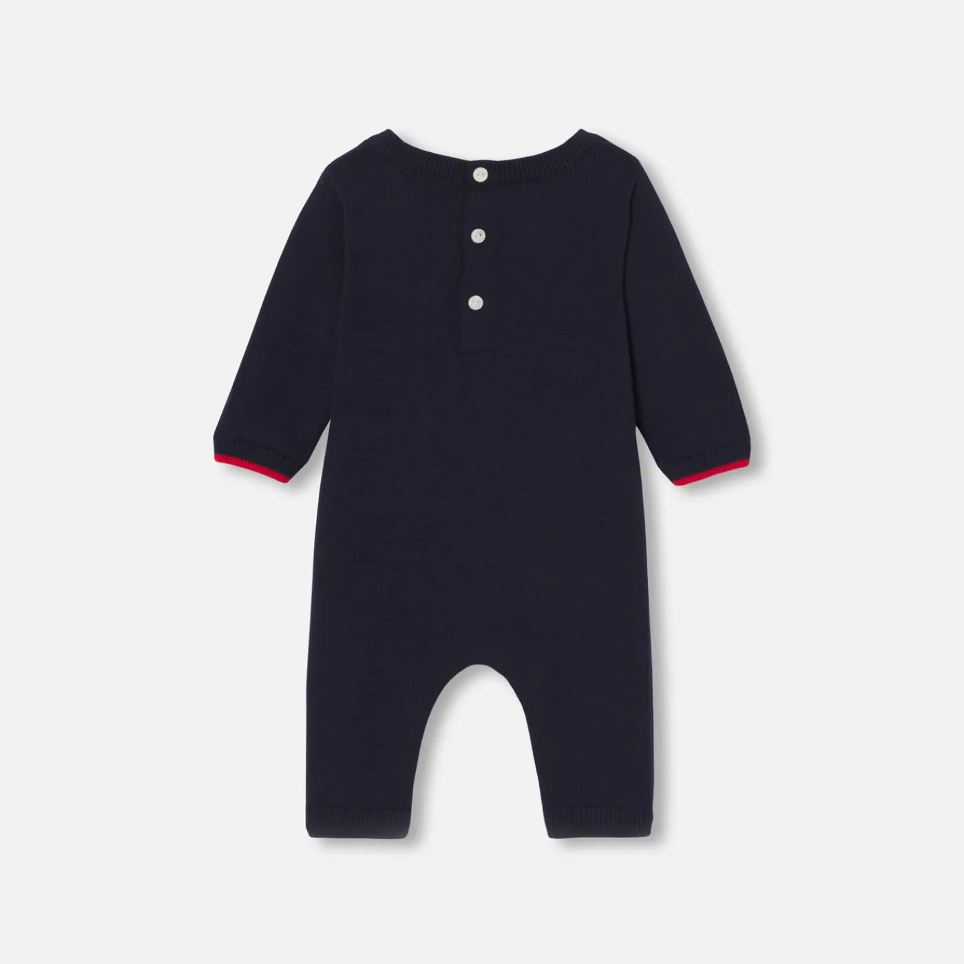 Bloomers, Overalls And Sets-Jacadi Baby boy knitted jumpsuit Navy/Multicolour