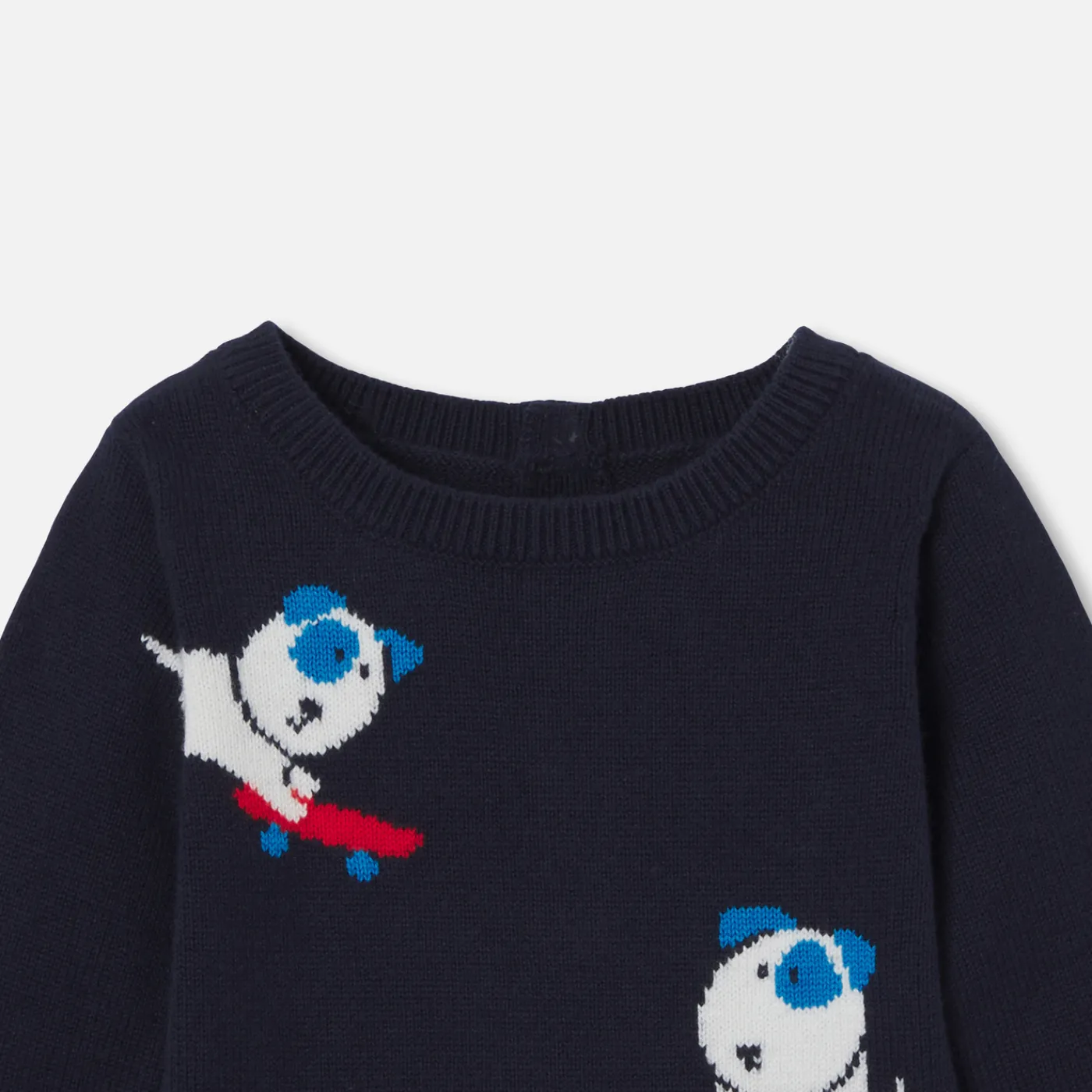 Bloomers, Overalls And Sets-Jacadi Baby boy knitted jumpsuit Navy/Multicolour