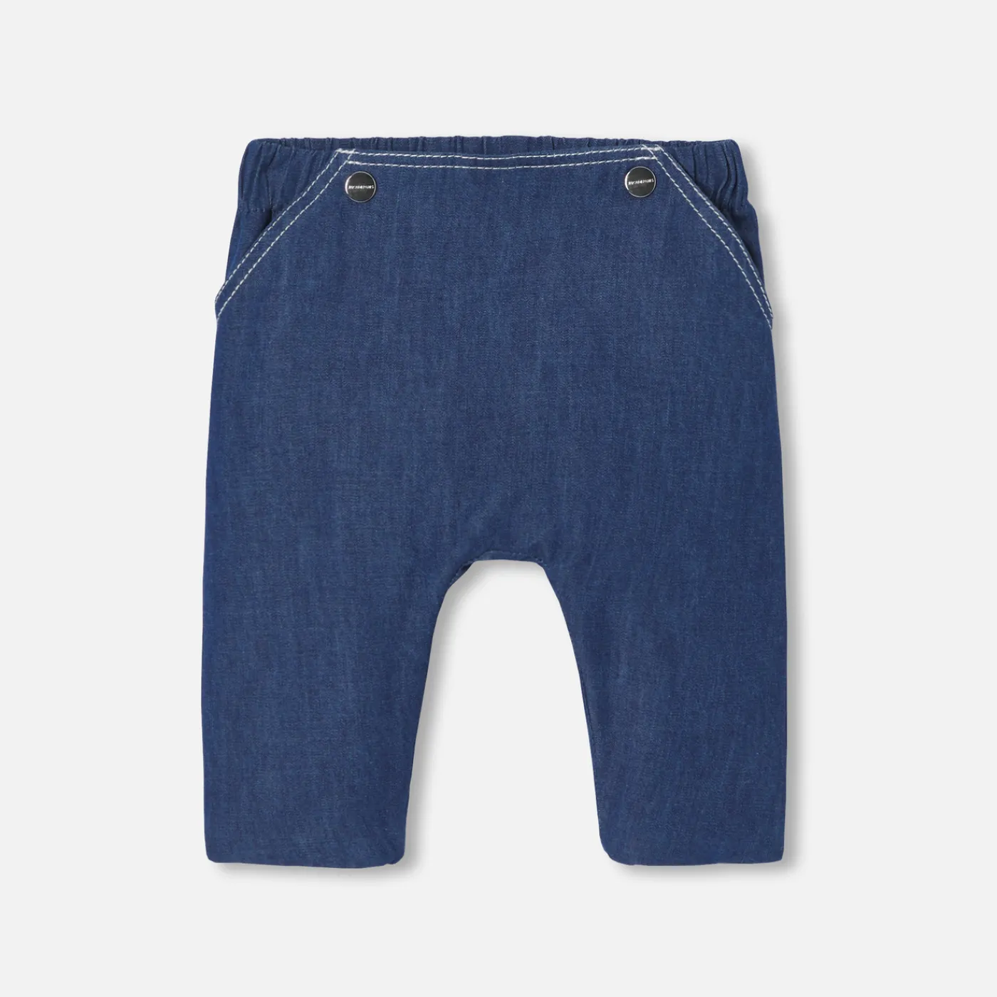 Pants, Leggings And Shorts-Jacadi Baby boy jeans in lightweight canvas Dark Denim