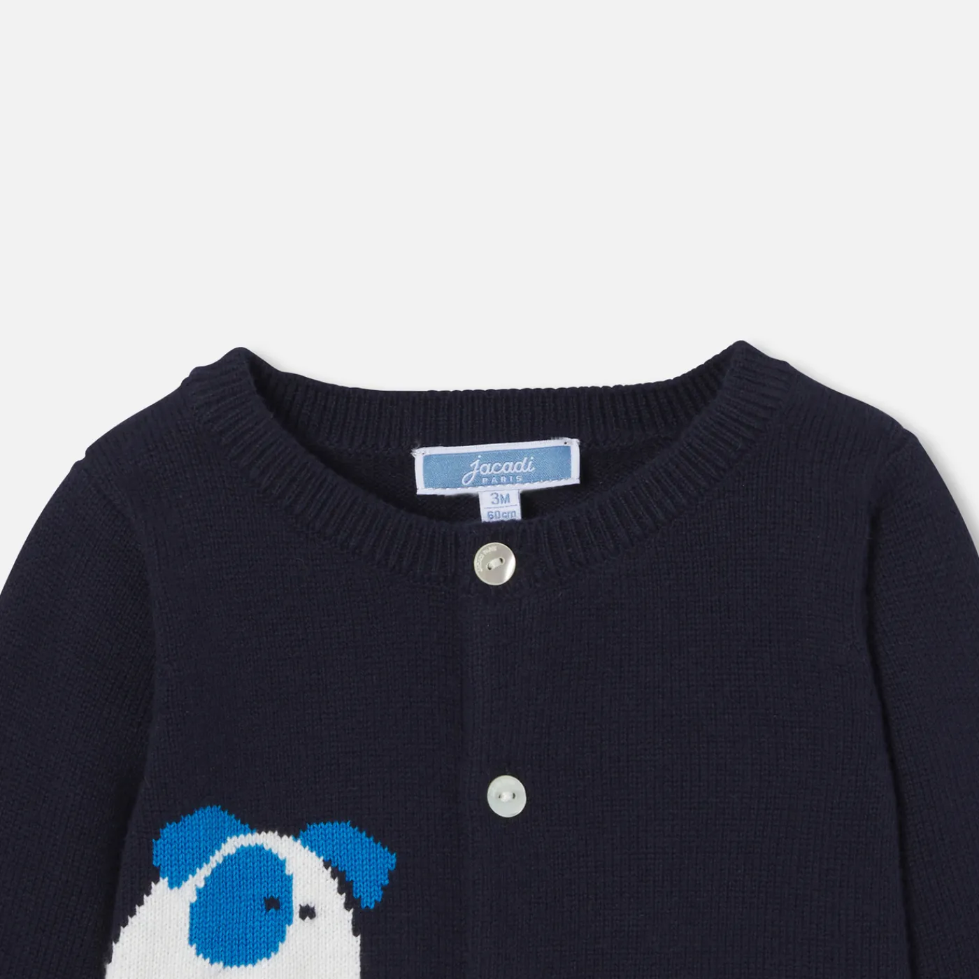 Jumpers, Sweatshirts And Cardigans-Jacadi Baby boy jersey cardigan Navy/Multicolour