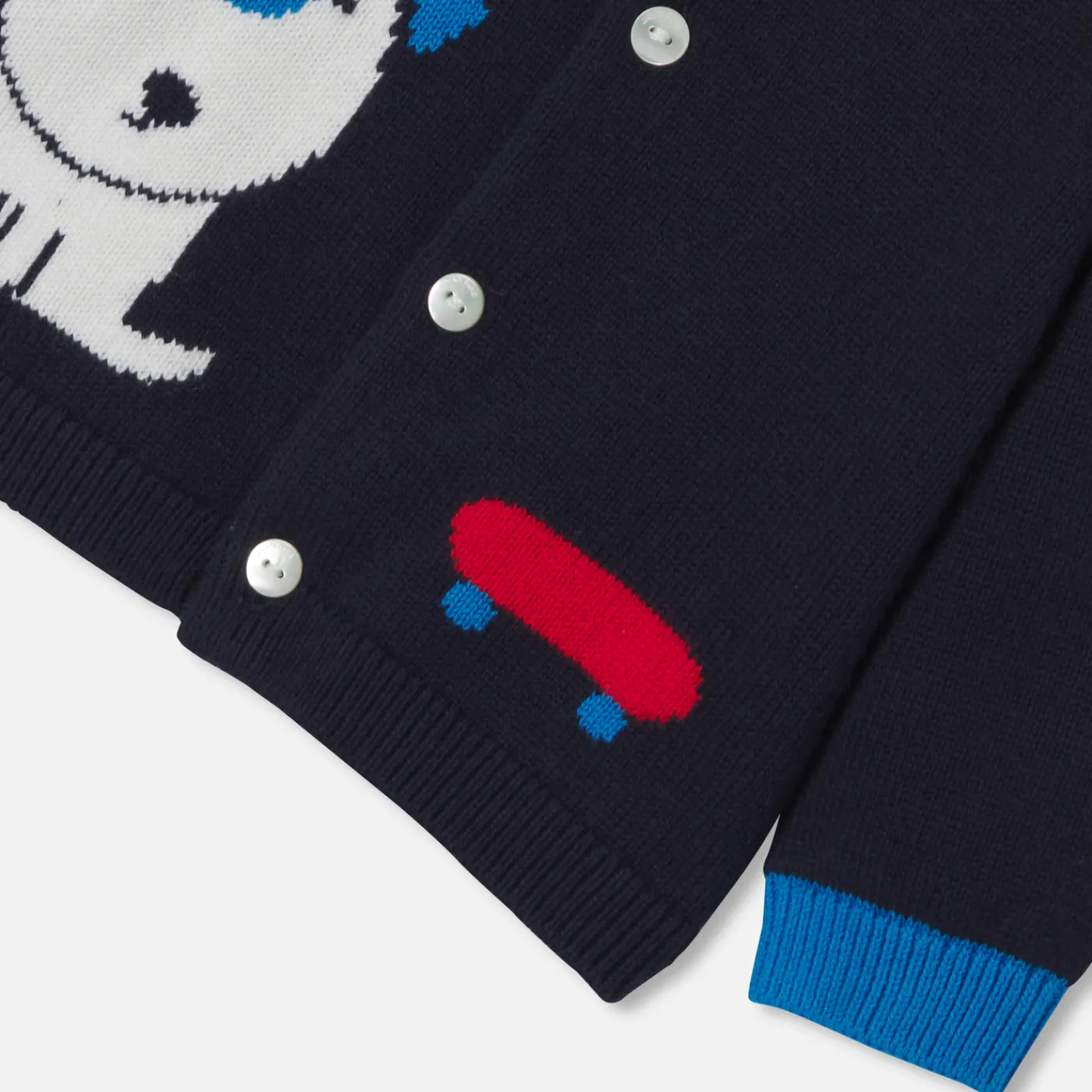 Jumpers, Sweatshirts And Cardigans-Jacadi Baby boy jersey cardigan Navy/Multicolour