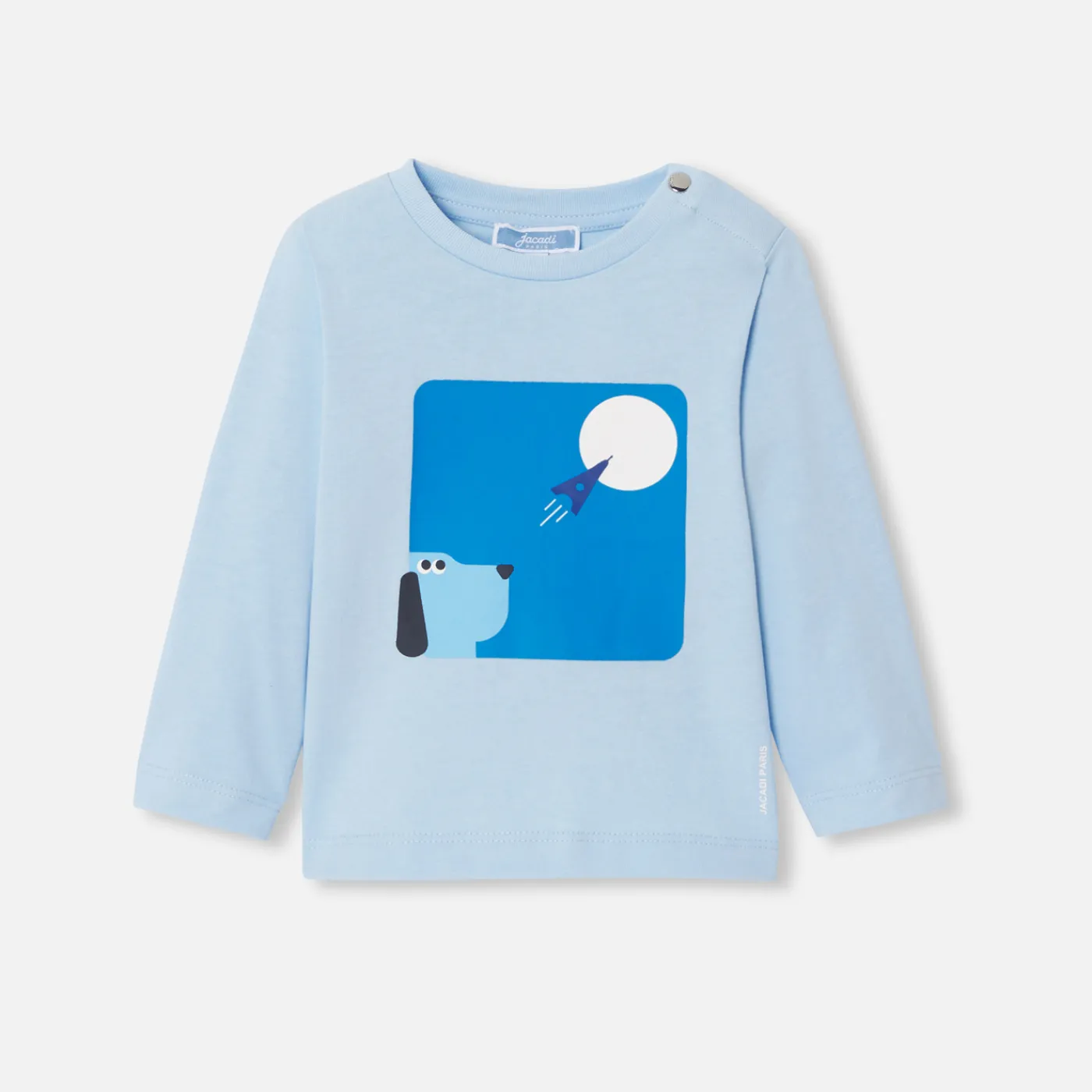 Polos And T-Shirts-Jacadi Baby boy long sleeve T-shirt Jacadi Light blue