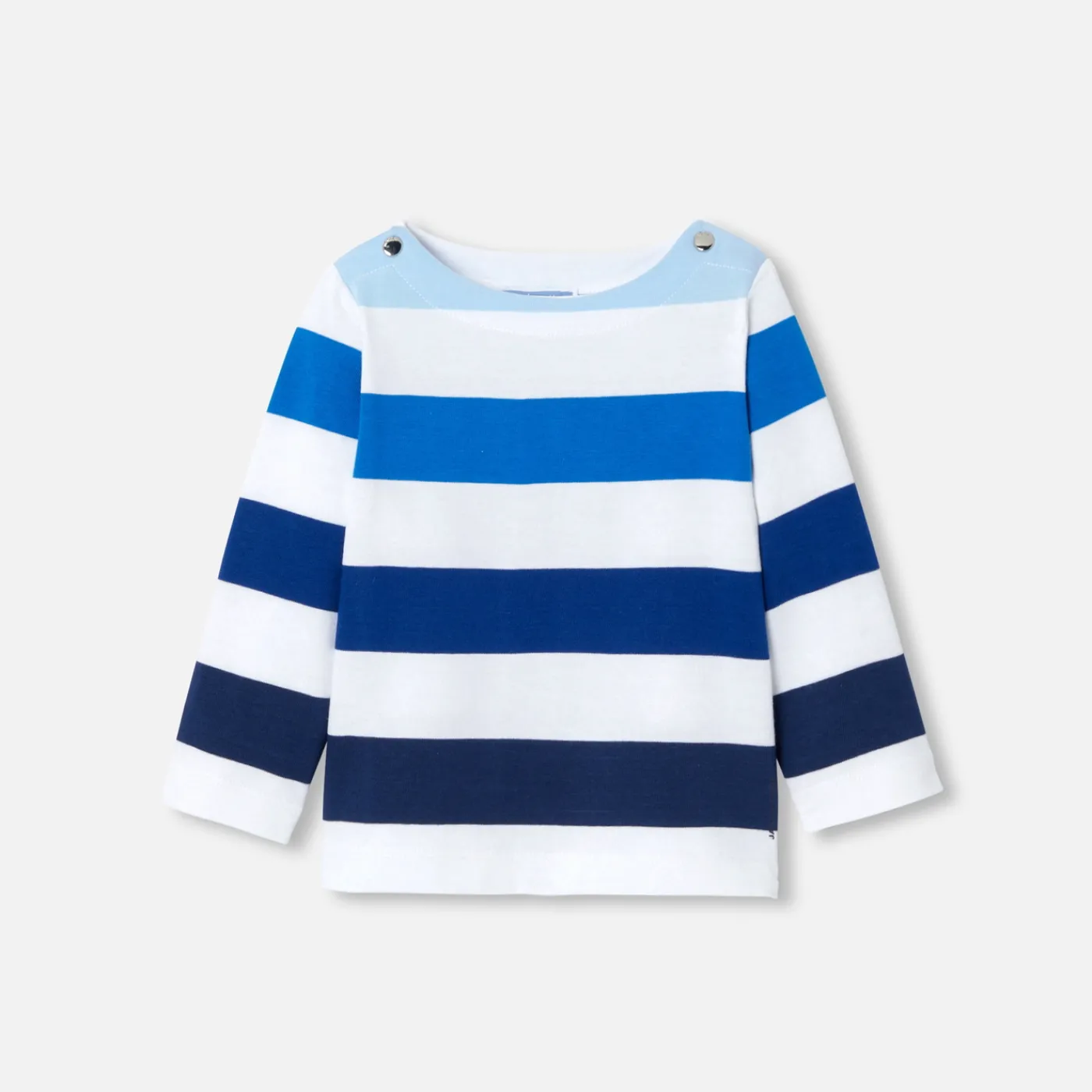 Polos And T-Shirts-Jacadi Baby boy sailor tee White/Navy
