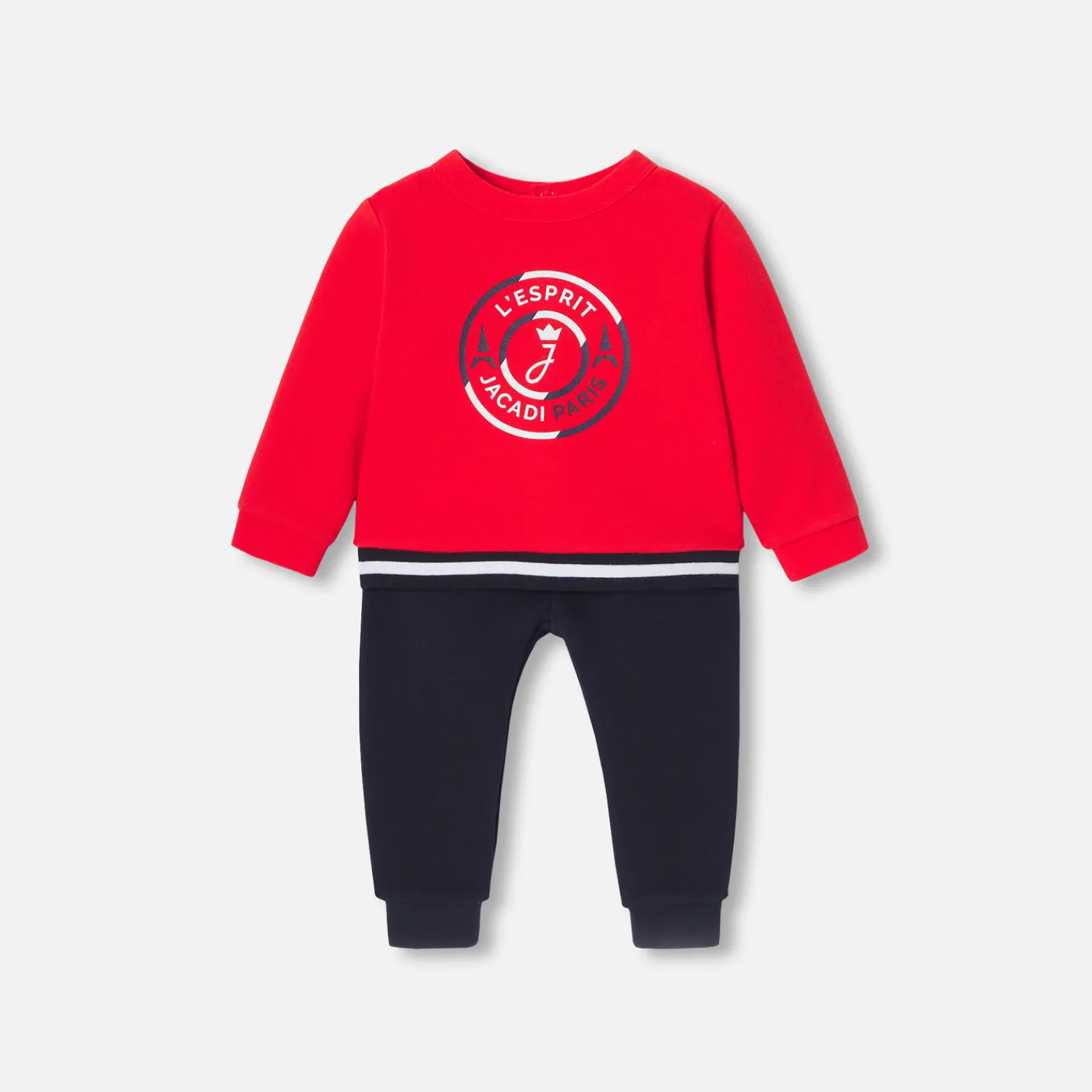 Bloomers, Overalls And Onesies-Jacadi Baby boy set Red/Navy