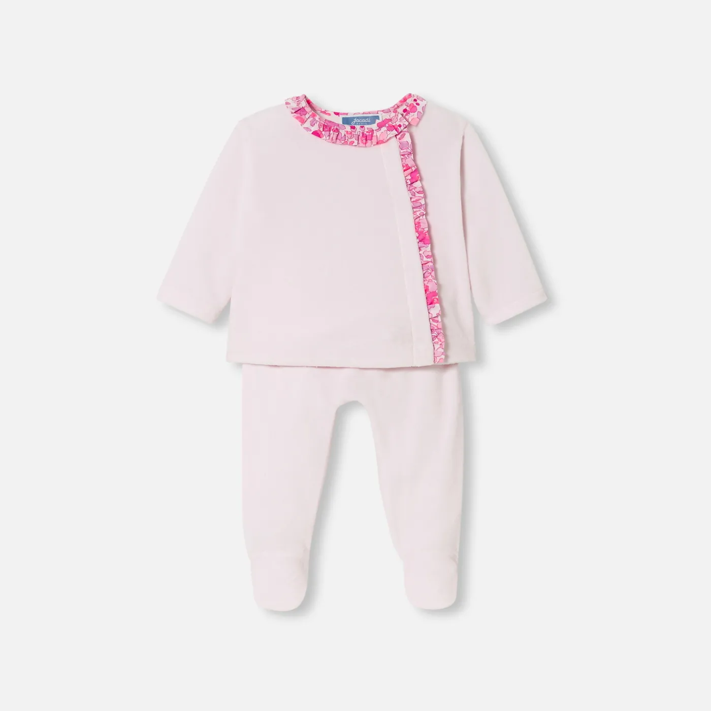 Bloomers, Overalls And Sets-Jacadi Baby girl comfort set Jacadi pale Pink