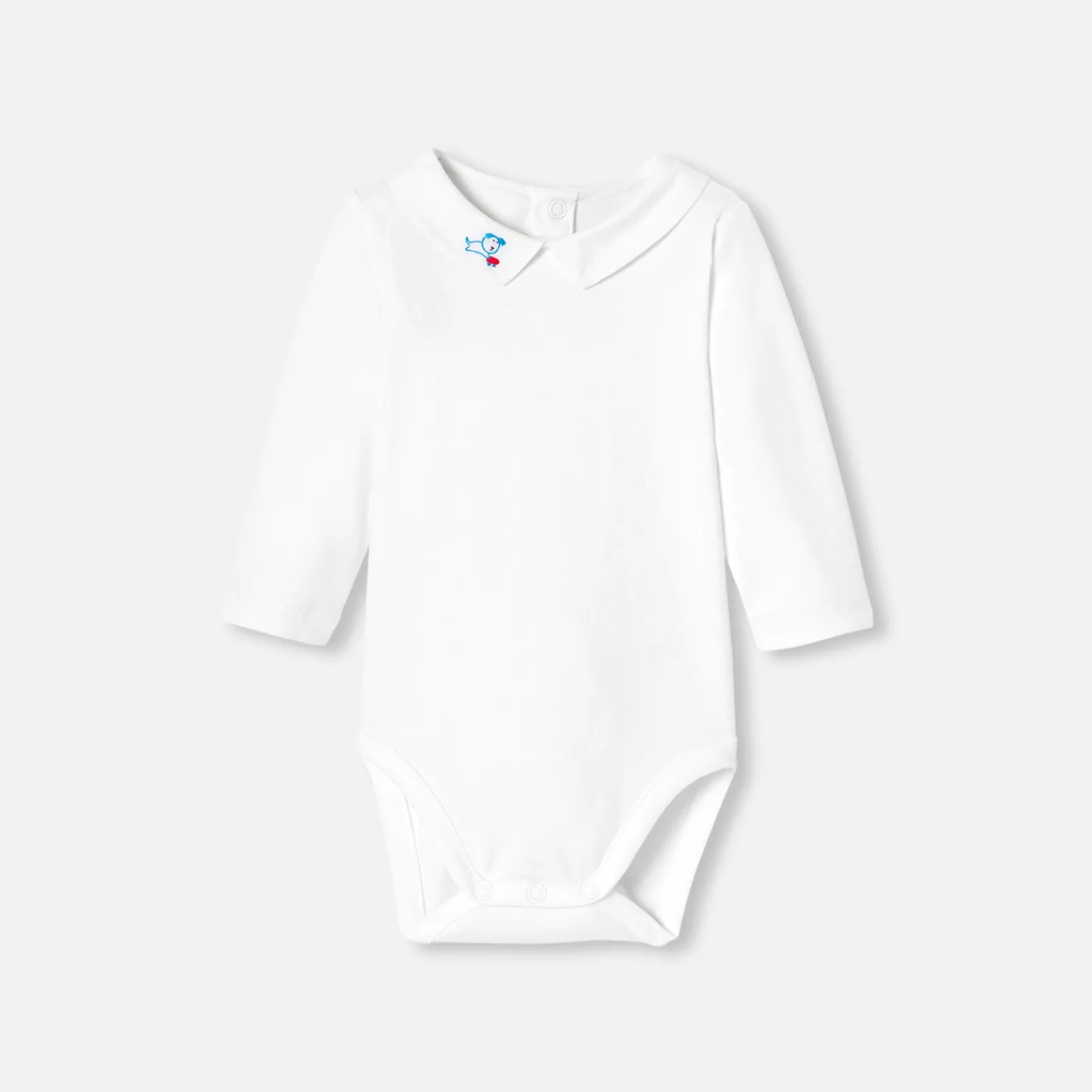 Bodysuits-Jacadi Baby boy long sleeve bodysuit Jacadi White