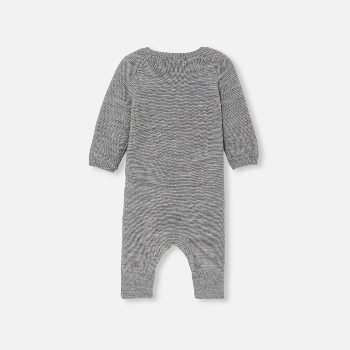 Bloomers, Overalls And Sets-Jacadi Baby merino wool jumpsuit Jacadi light Heather Grey