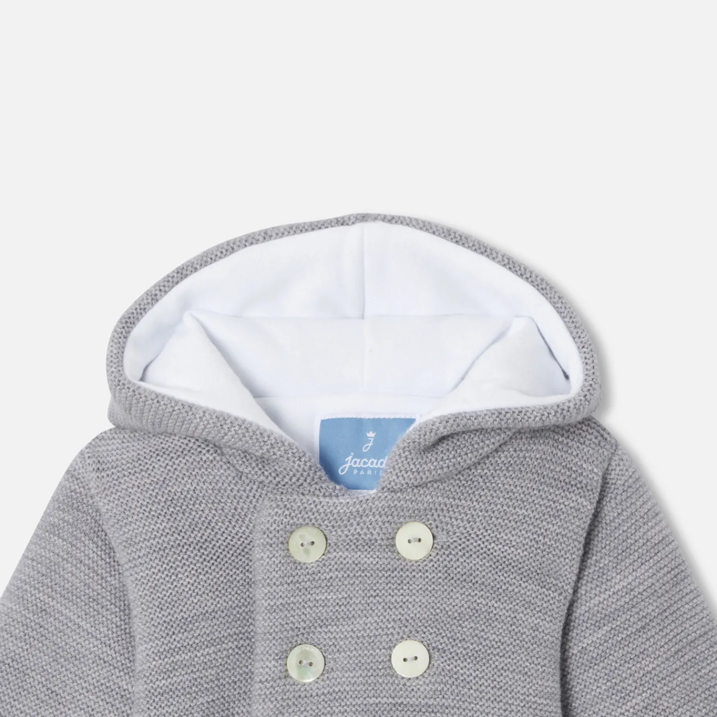 Coats And Outerwear|Coats And Outerwear-Jacadi Baby knitted burnous jacket Jacadi light Heather Grey