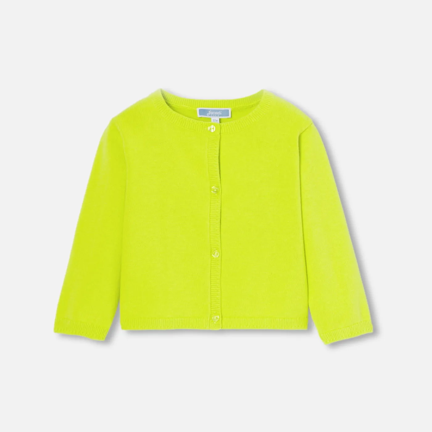 Cardigans, Sweaters And Sweatshirts-Jacadi Baby girl knitted cardigan Pistachio