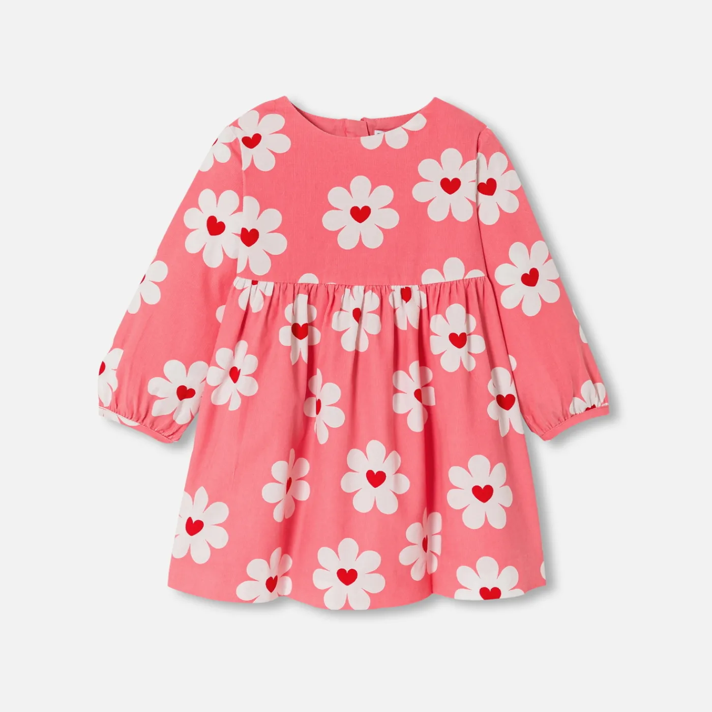 Dresses-Jacadi Baby girl dress in milleraies velvet Pink/Multicolour