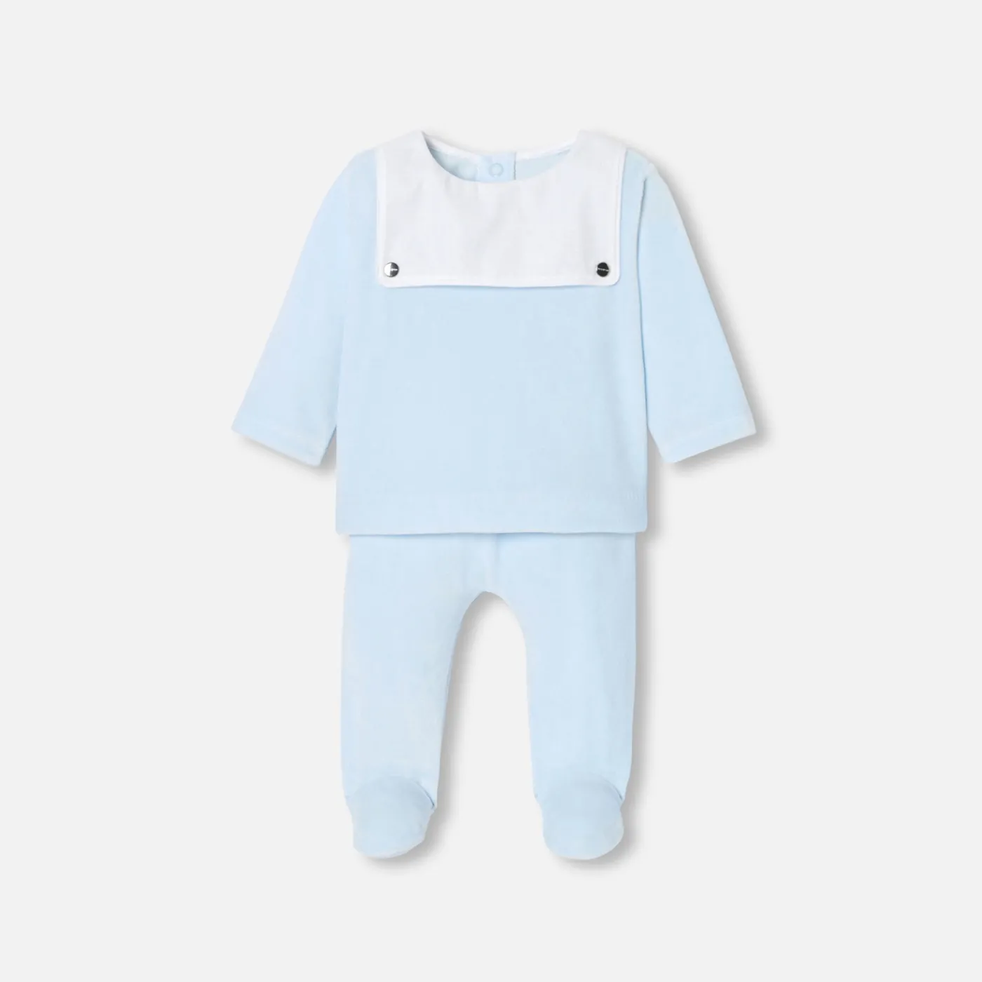 Bloomers, Overalls And Sets-Jacadi Baby boy comfort set Pale blue
