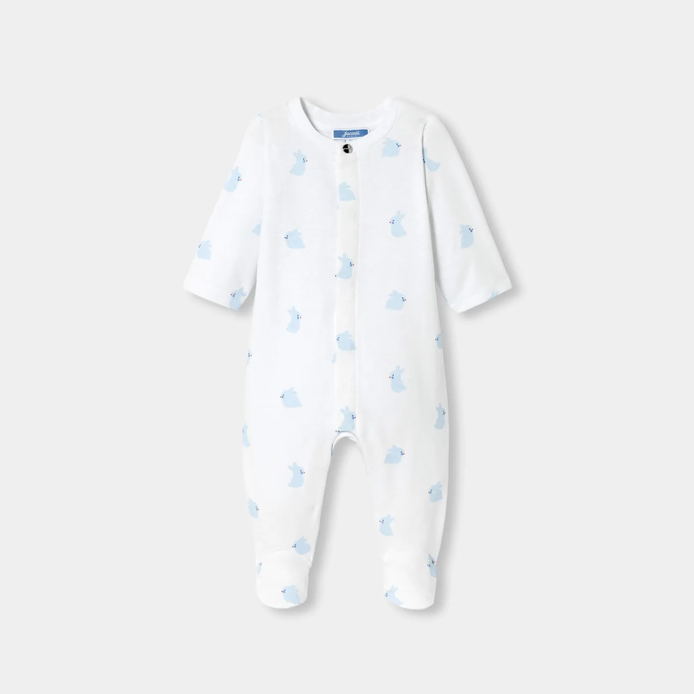 Pajamas-Jacadi Baby pajamas in fleece with a bunny pattern White/Multicolour