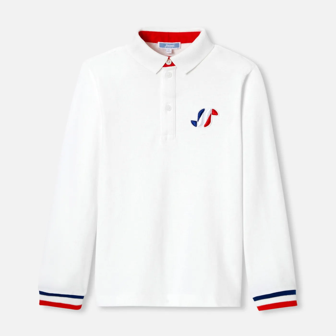 T-Shirts And Polo Shirts-Jacadi Boy long-sleeved polo Jacadi White