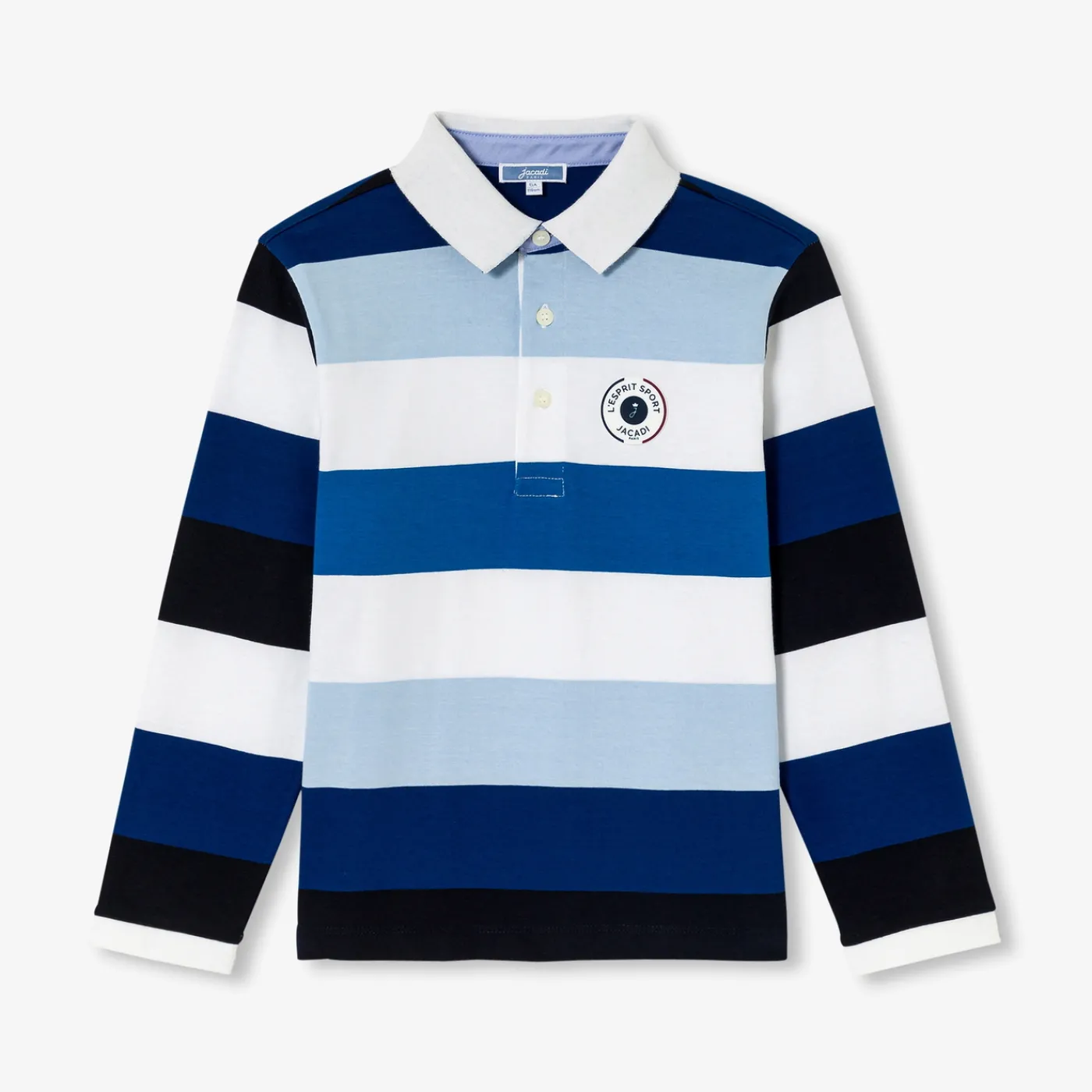 T-Shirts And Polo Shirts-Jacadi Boy long-sleeved polo Blue/Multicolour