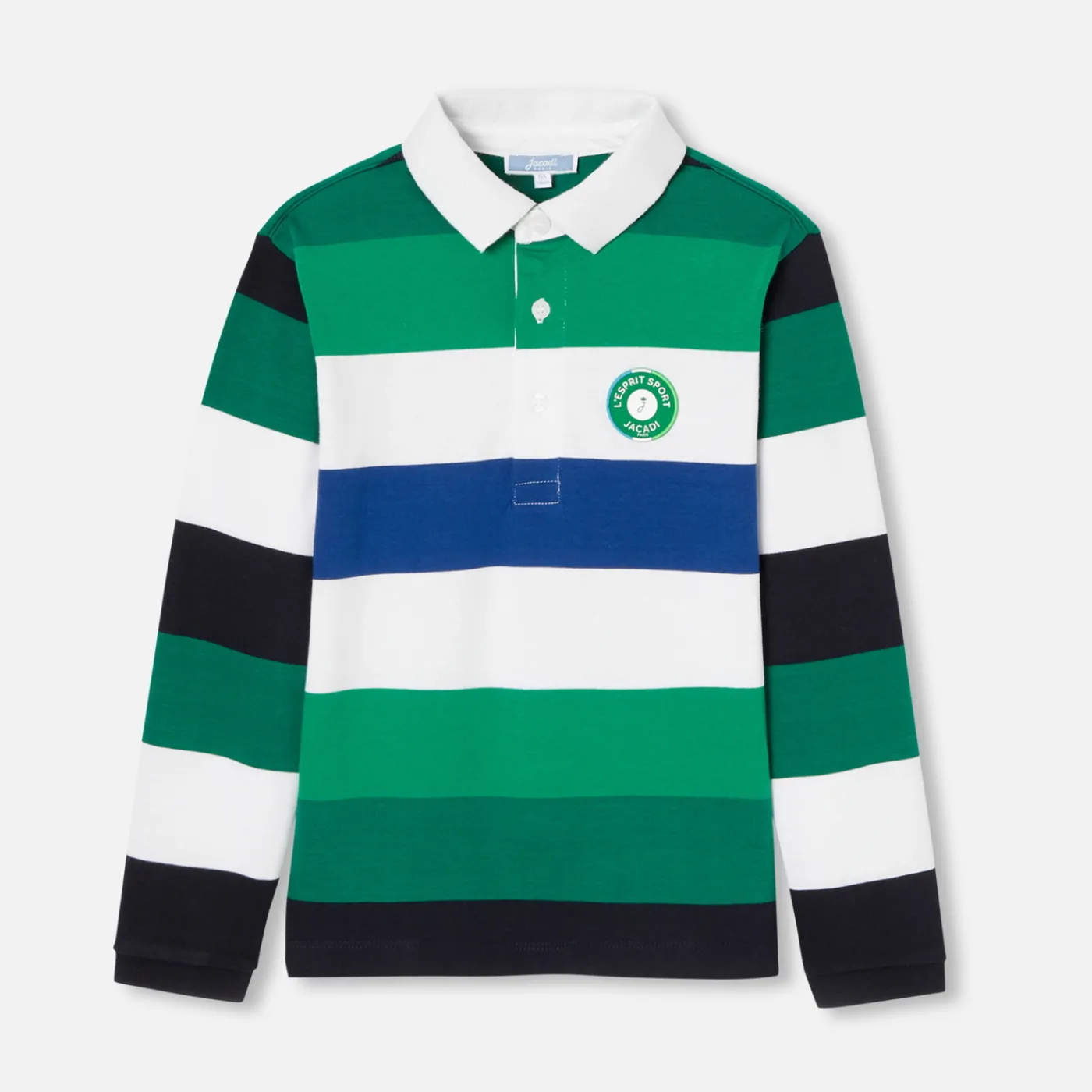 T-Shirts And Polo Shirts-Jacadi Boy long-sleeved polo Green/Multicolour