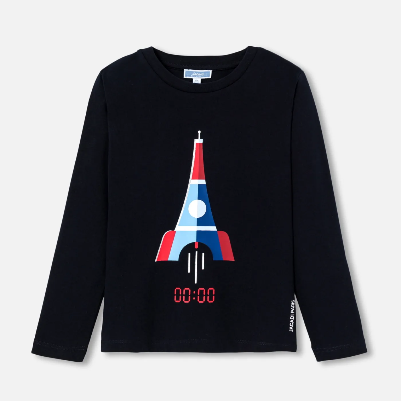 T-Shirts And Polo Shirts-Jacadi Boy long-sleeved T-shirt Jacadi Navy
